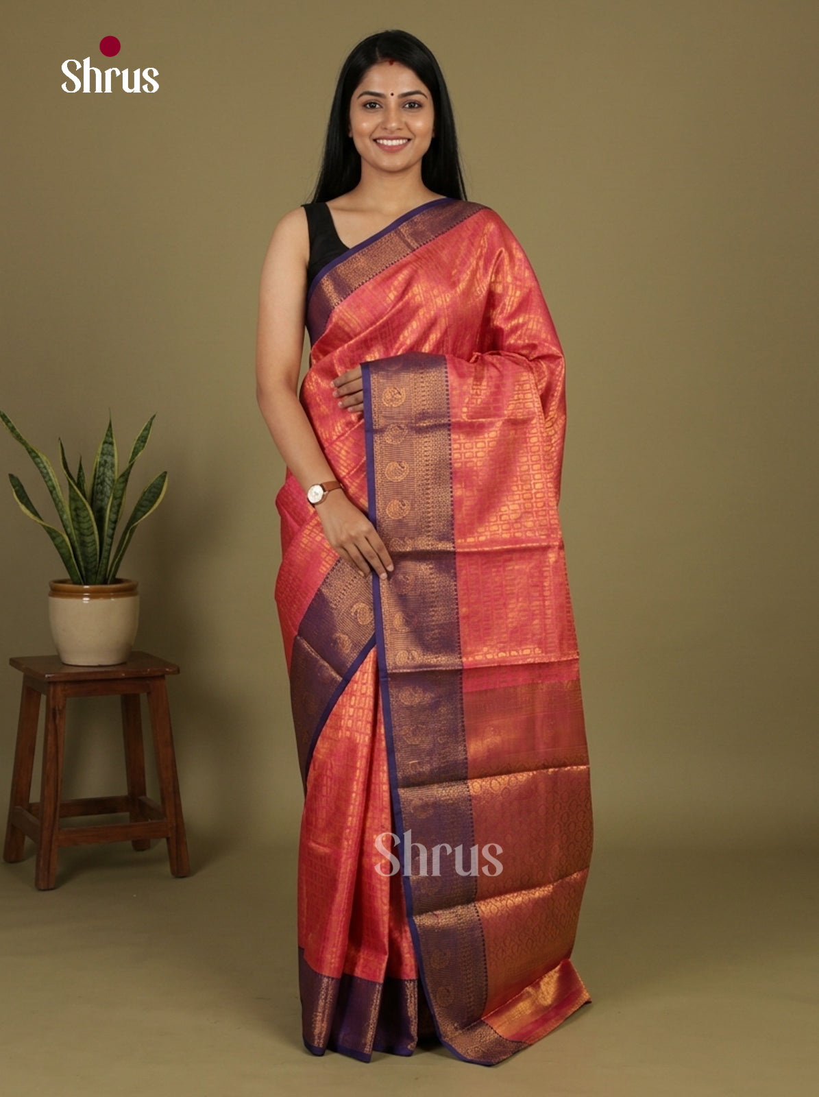 Semi Kanchipuram Saree - EI03246