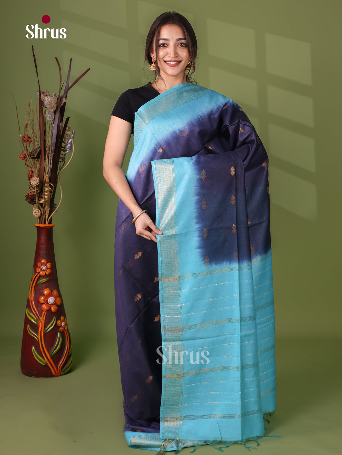 Semi Tussar Saree - EI05078