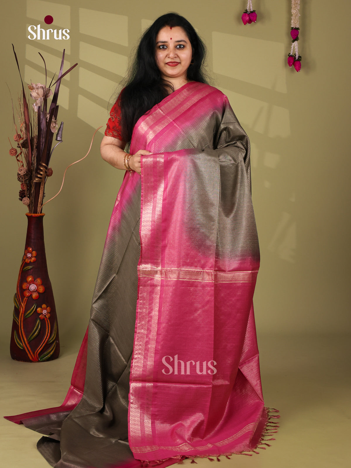 Semi Tussar Saree - EI05082