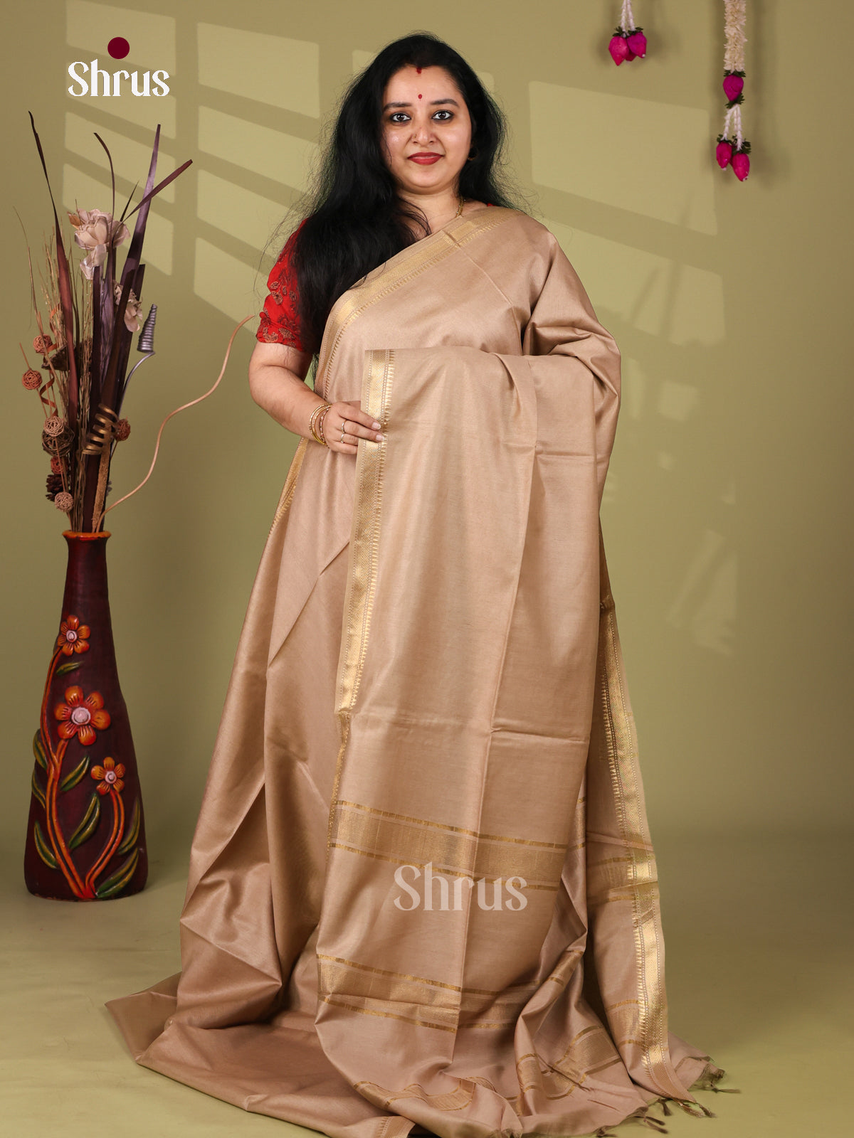 Semi Tussar Saree - EI05084