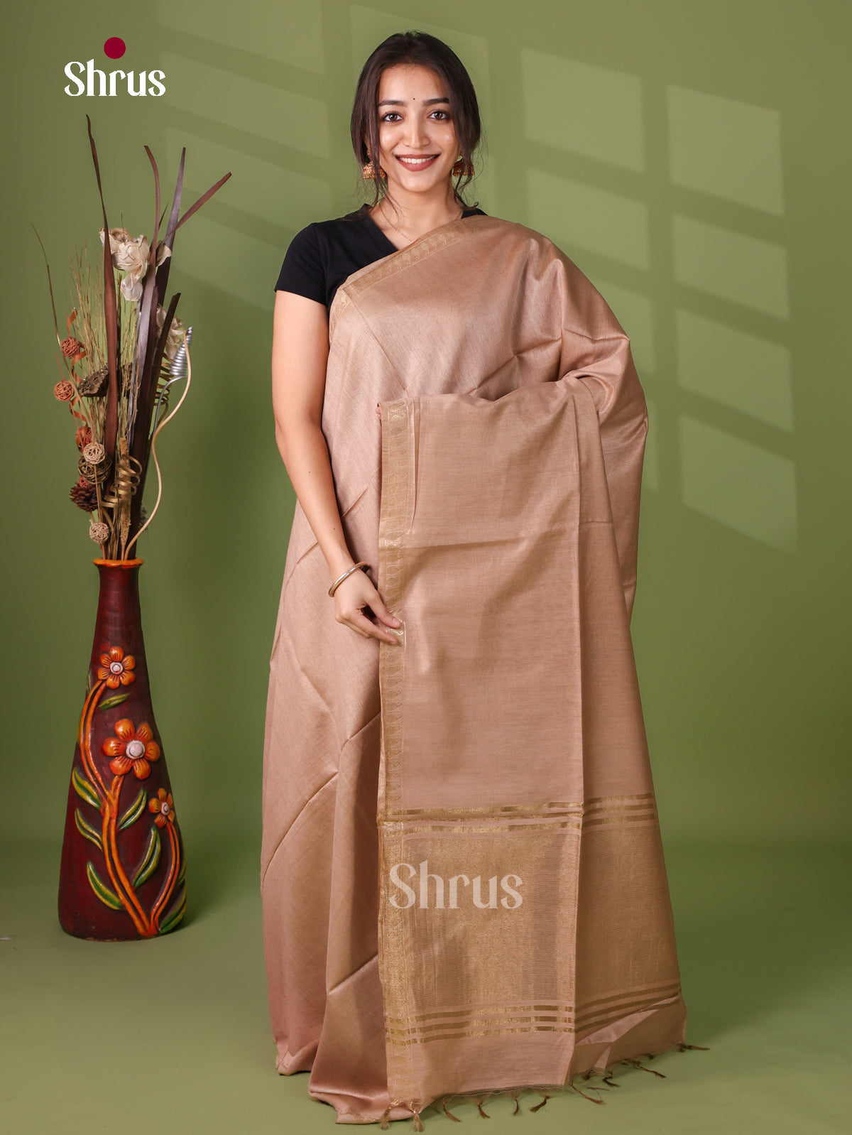Semi Tussar Saree - EI05163