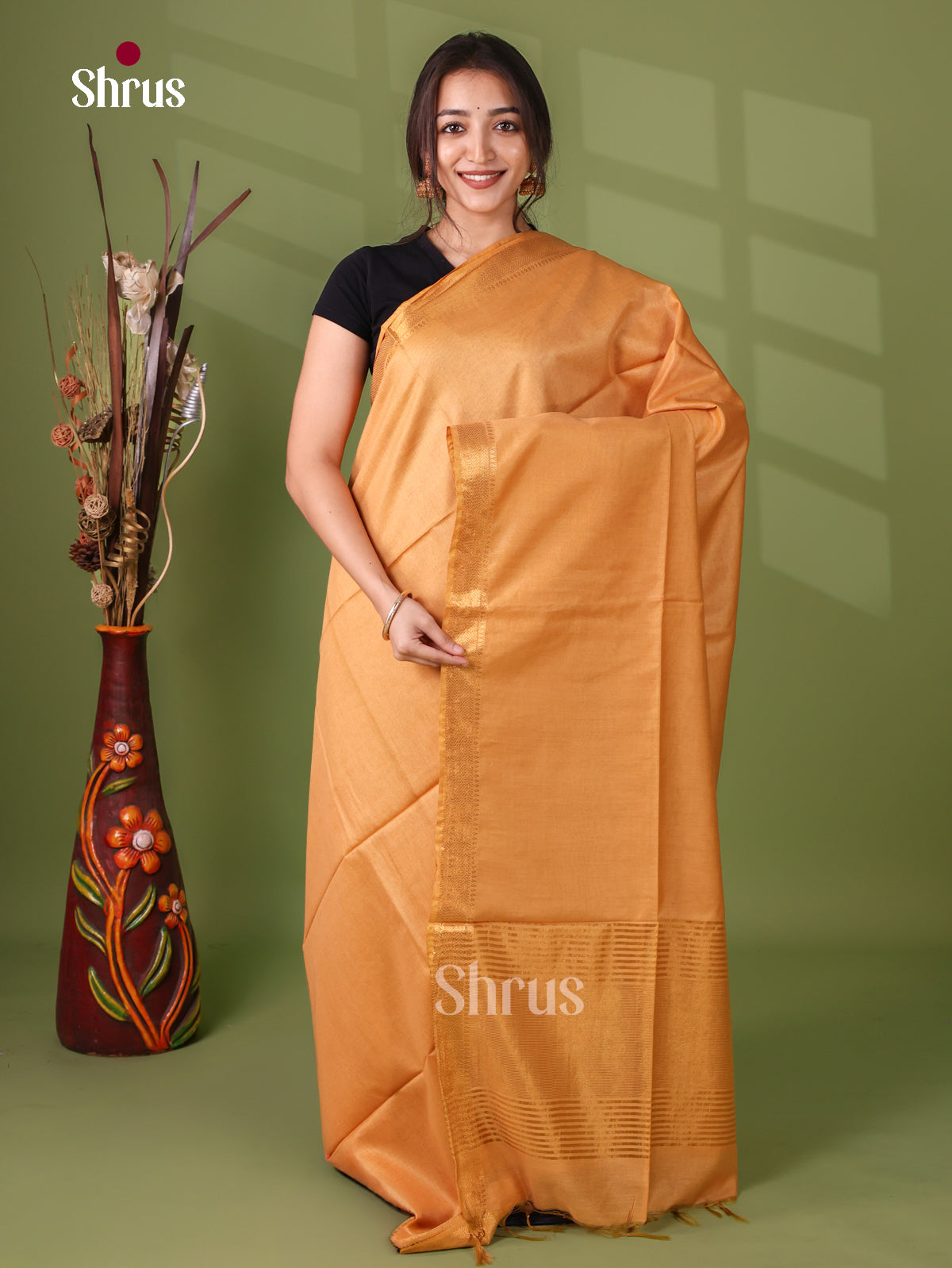 Semi Tussar Saree - EI05181