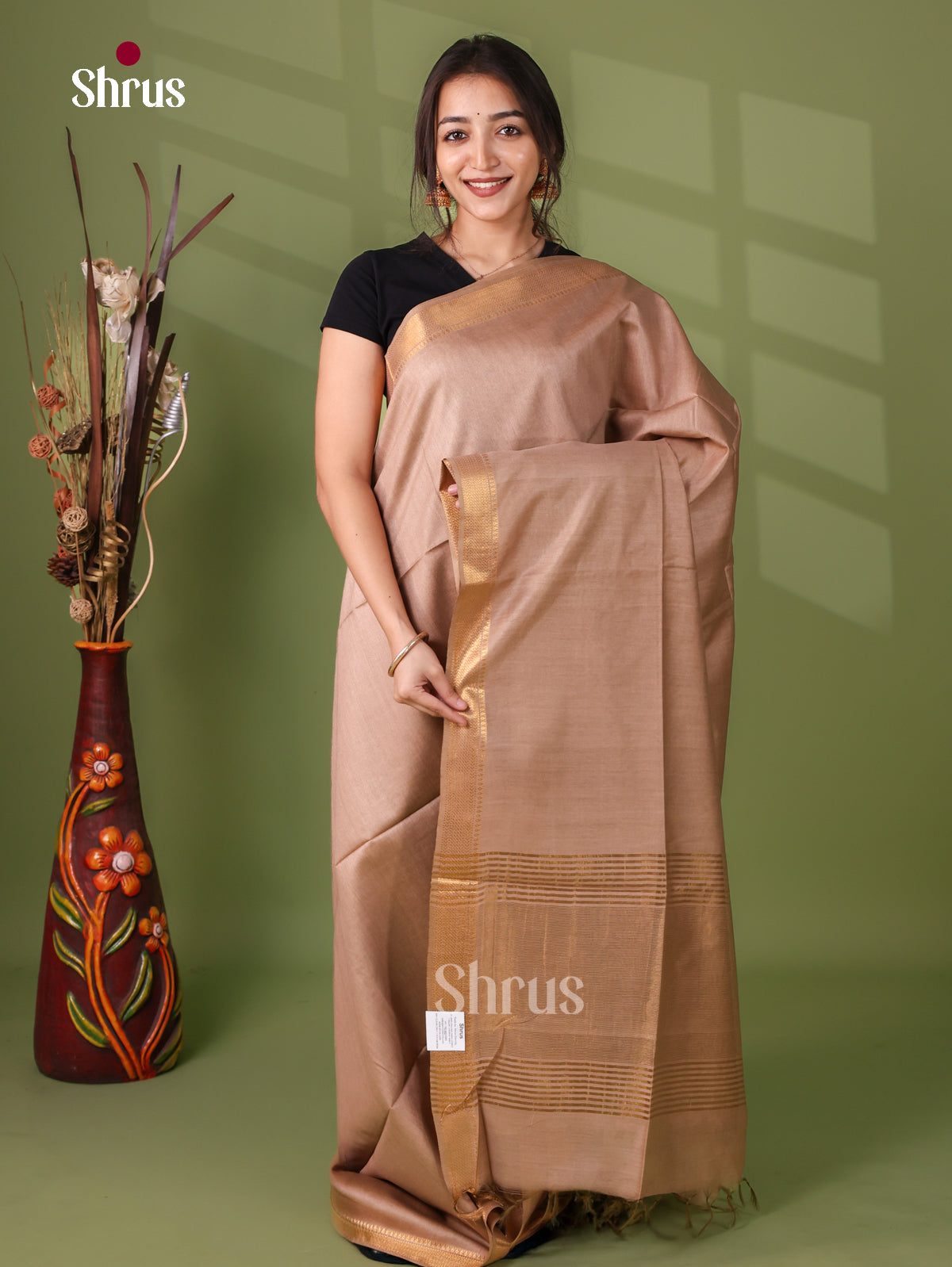 Semi Tussar Saree - EI05182
