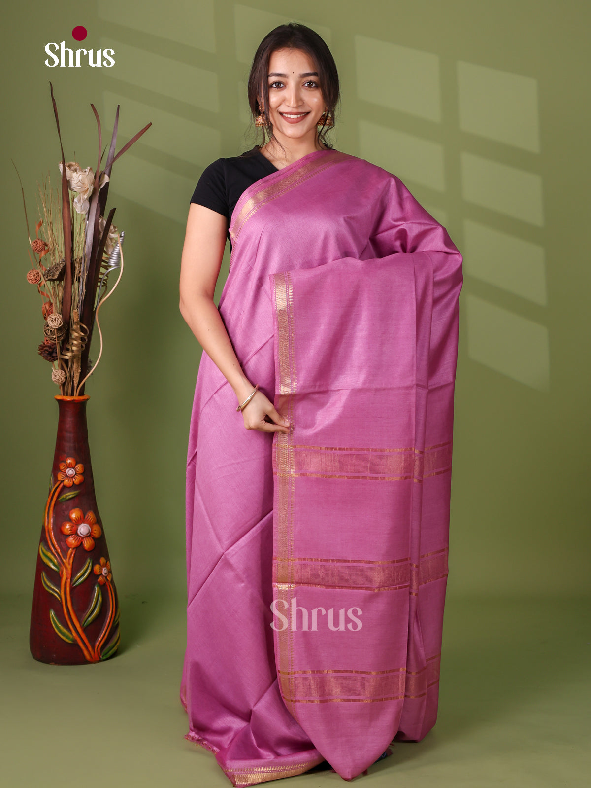 Semi Tussar Saree - EI05186