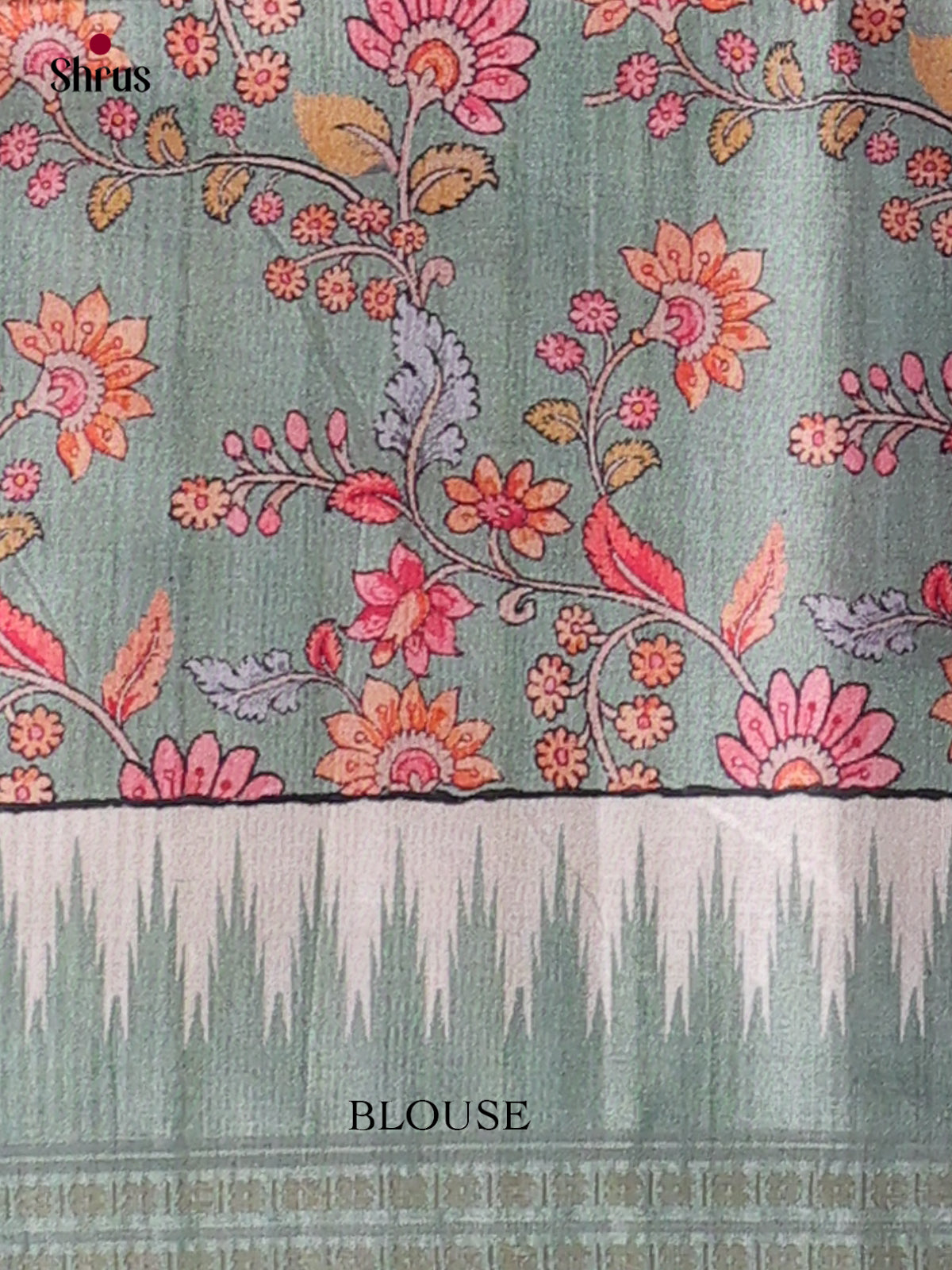 Printed Semi Tussar Saree - EI07184 - Shop on Shrus.com
