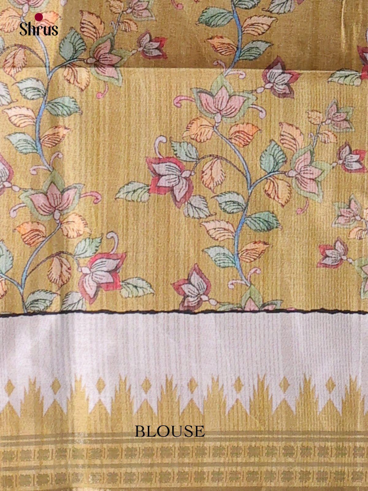 Printed Semi Tussar Saree - EI07202 - Shop on Shrus.com