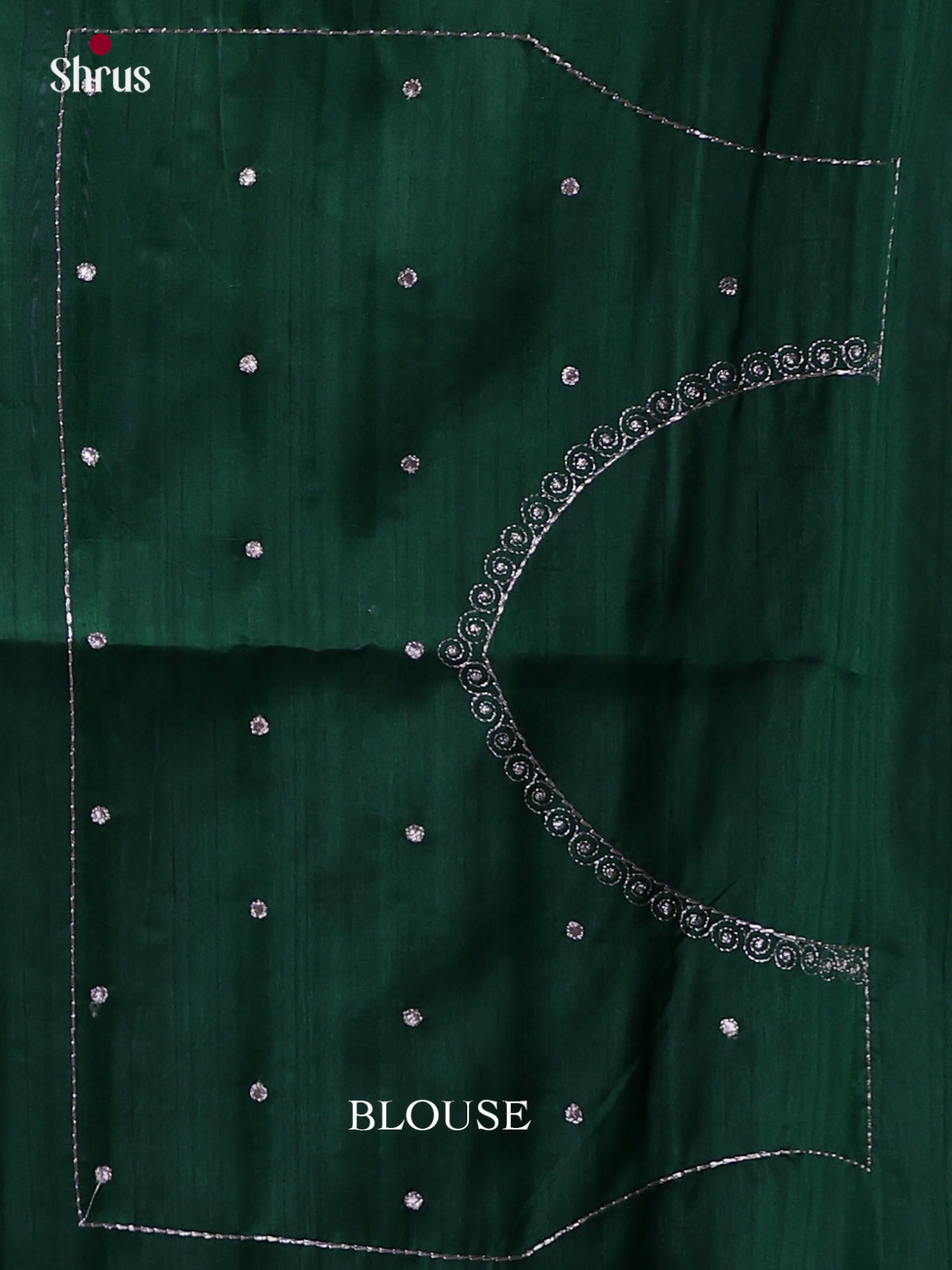 Green - Semi Rawsilk Embroidery Saree