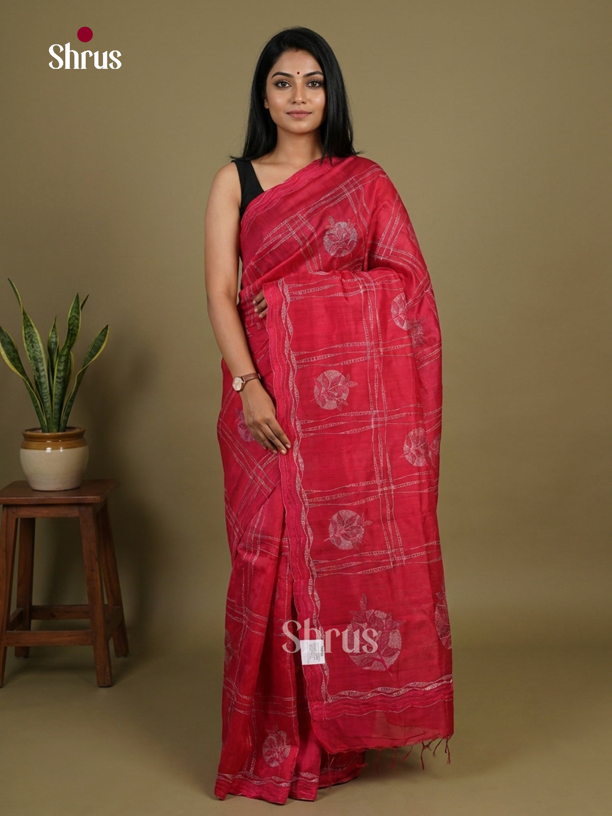 Semi Rawsilk Embroidery Saree - EI10138