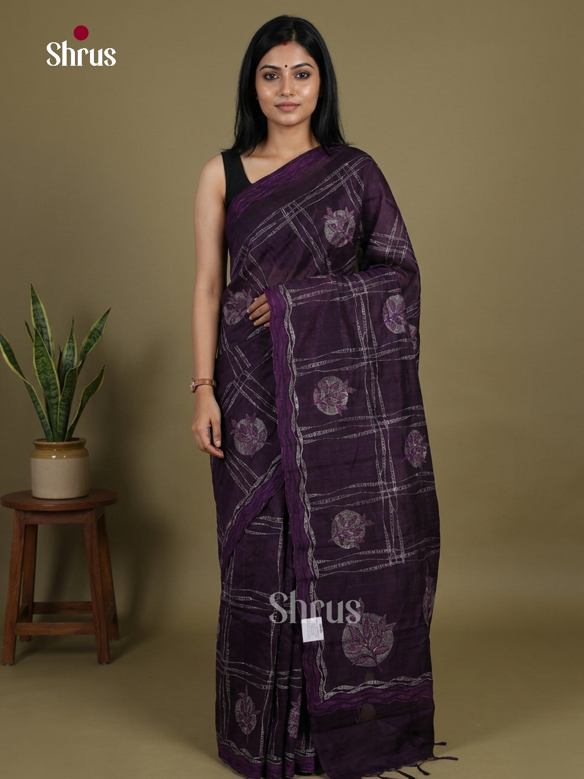 Semi Rawsilk Embroidery Saree - EI10146