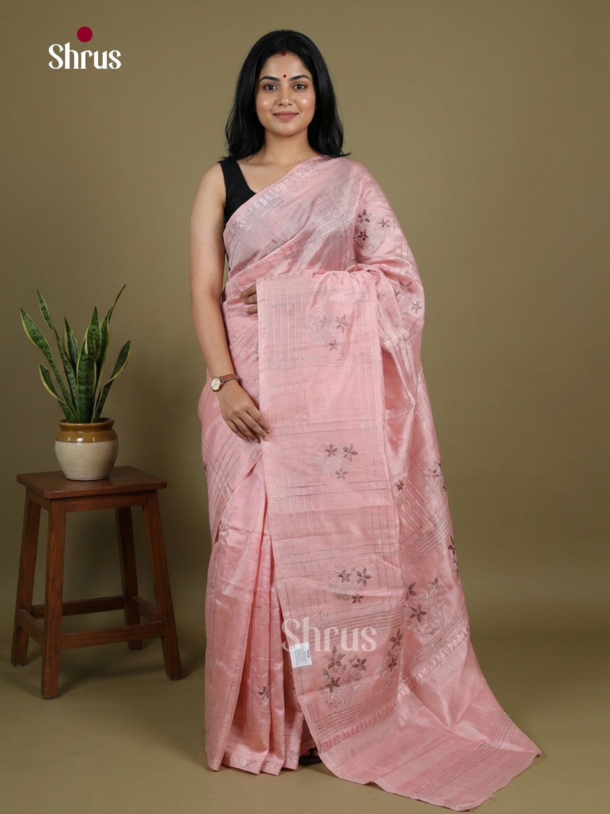 Semi Rawsilk Embroidery Saree - EI10233