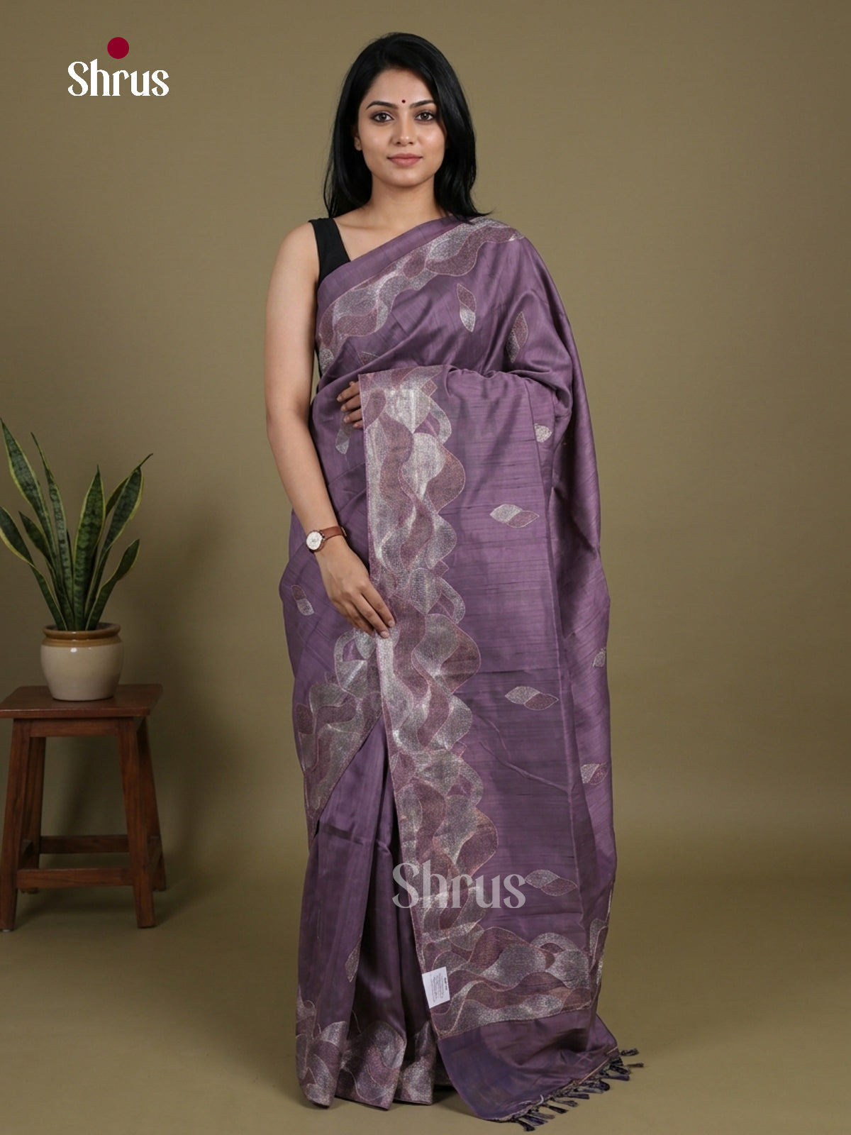 Semi Rawsilk Embroidery Saree - EI10247
