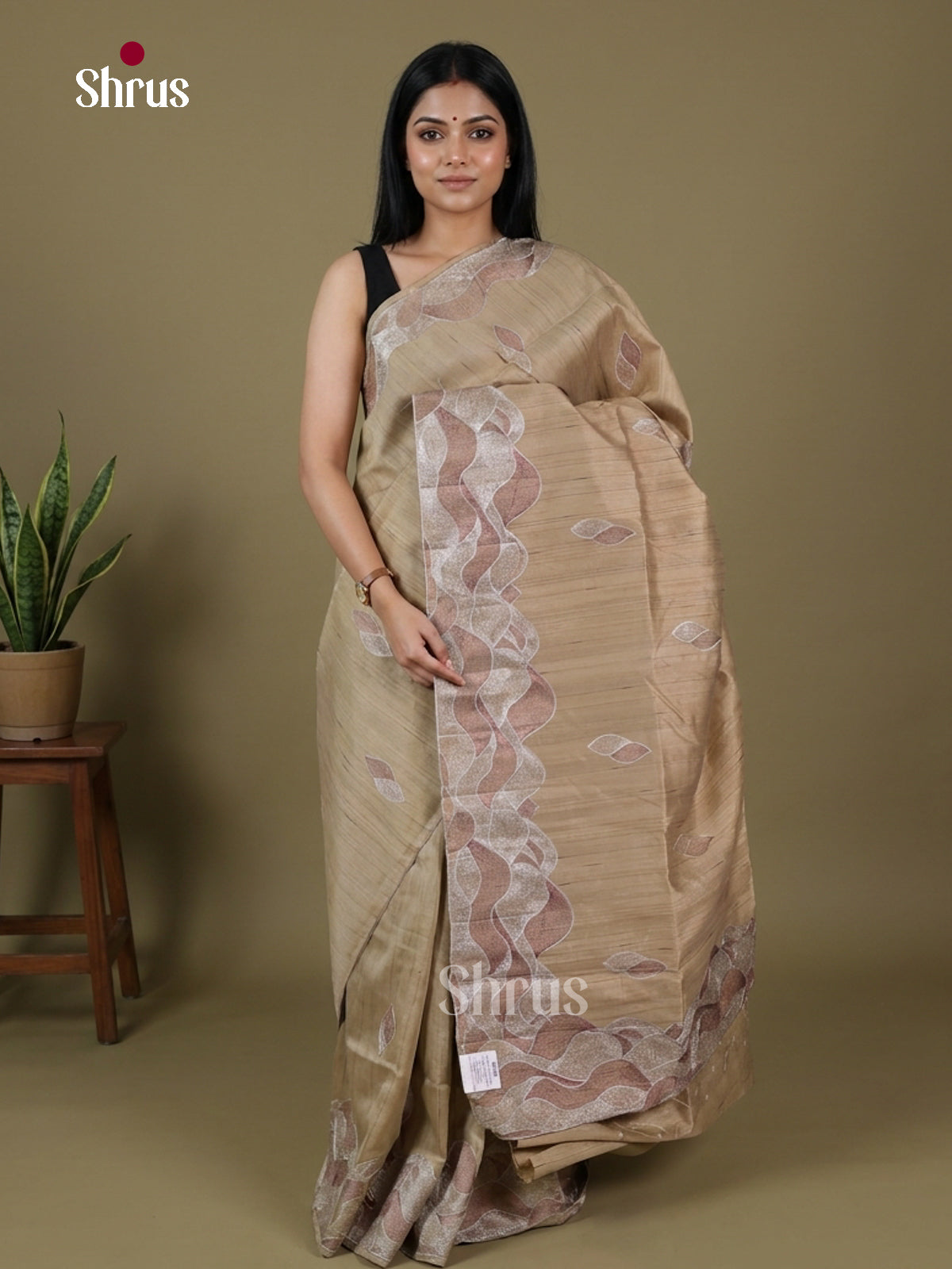 Semi Rawsilk Embroidery Saree - EI10253
