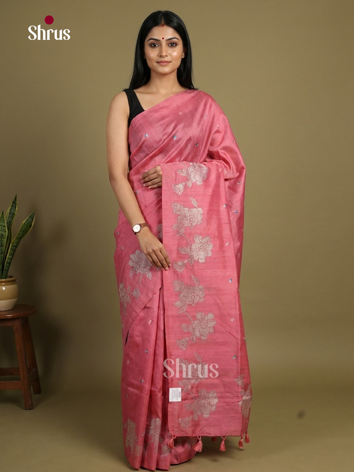 Semi Rawsilk Embroidery Saree - EI10269