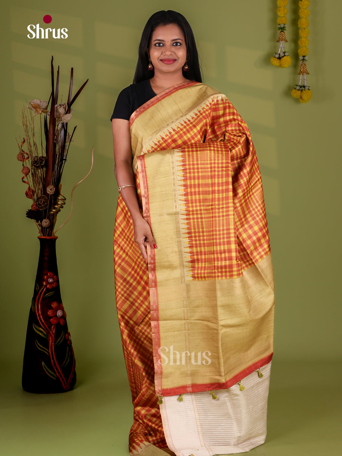 Semi Tussar Saree - EI10616