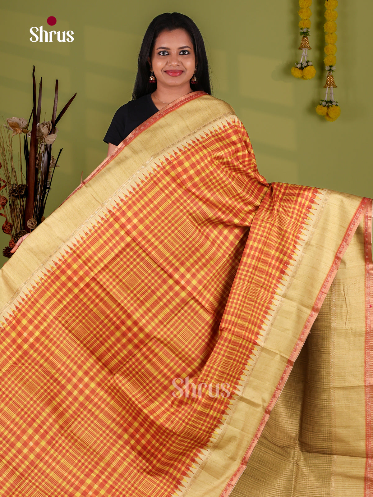 Semi Tussar Saree - EI10616