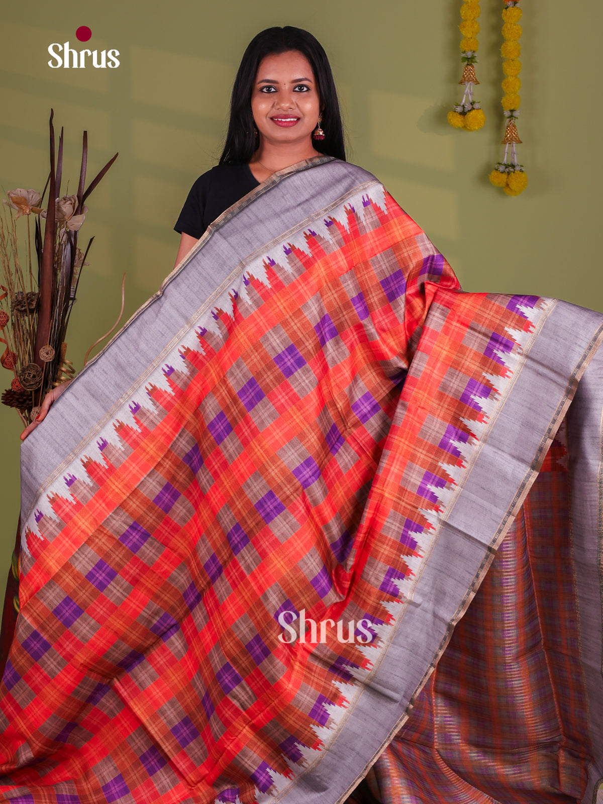 Semi Tussar Saree - EI10618