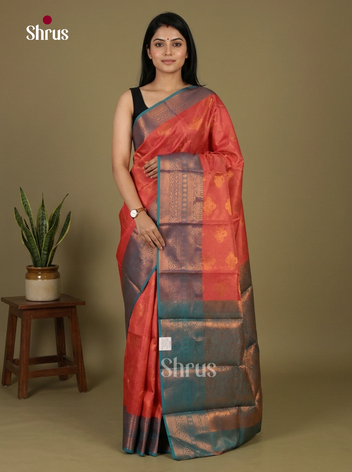 Semi Kanchipuram Saree - EI12030