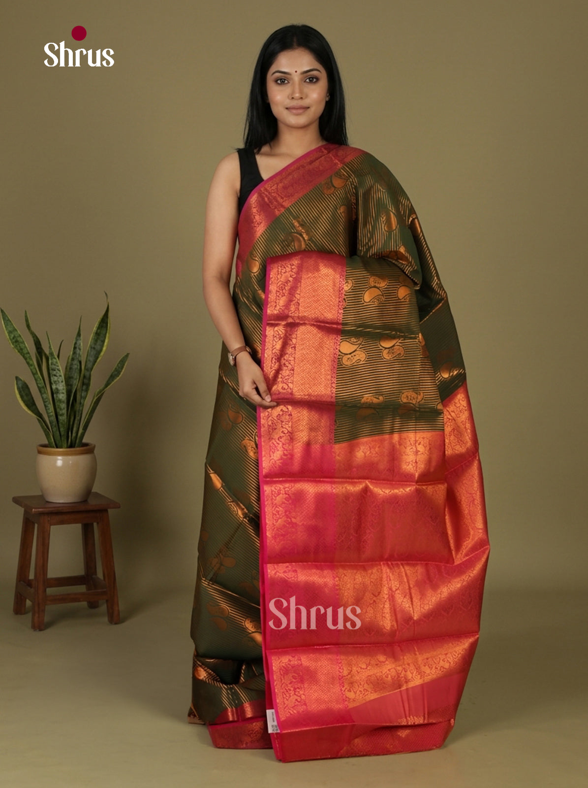 Semi Kanchipuram Saree - EI12039