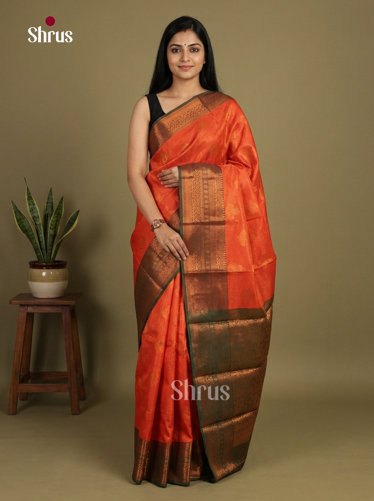 Semi Kanchipuram Saree - EI12045