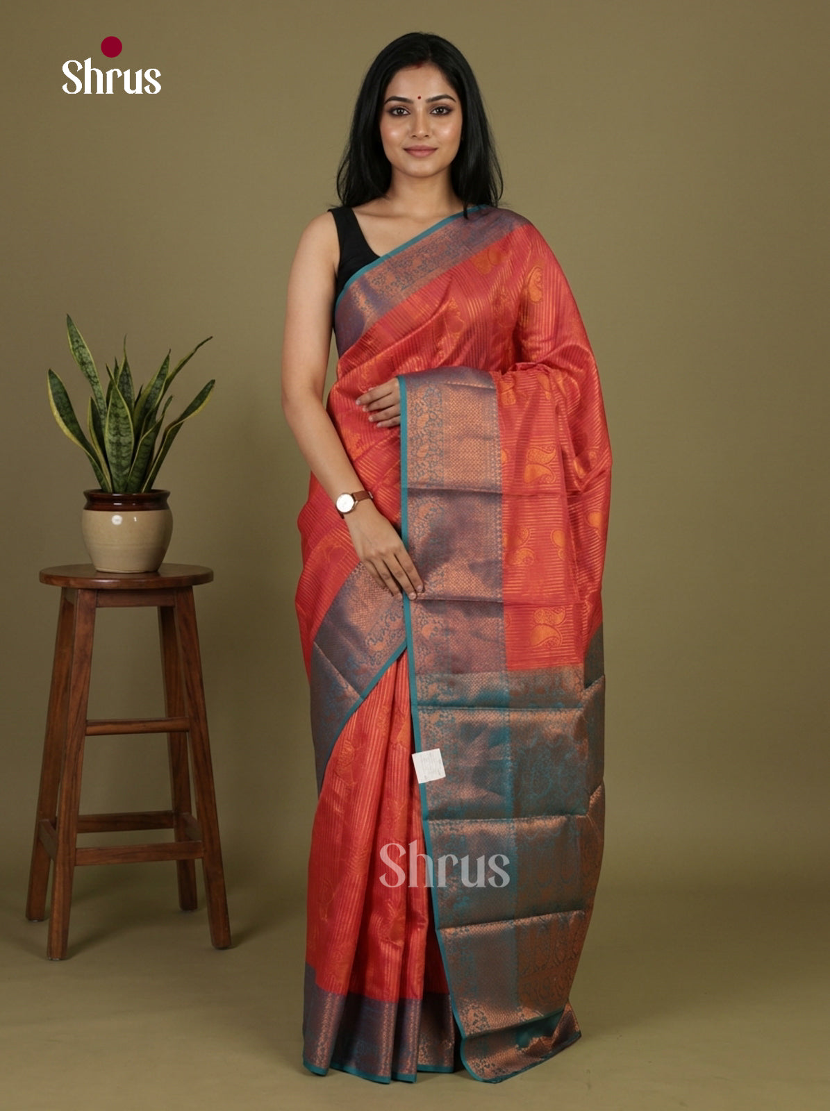 Semi Kanchipuram Saree - EI12054