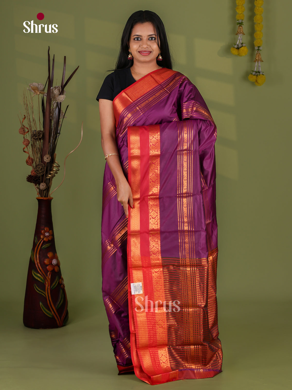 Semi Kanchipuram Saree - EI12124