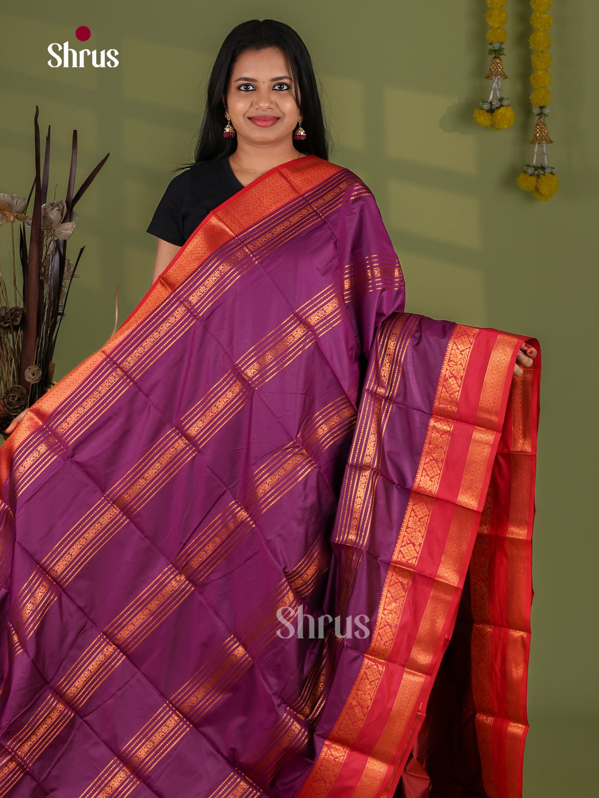 Semi Kanchipuram Saree - EI12124