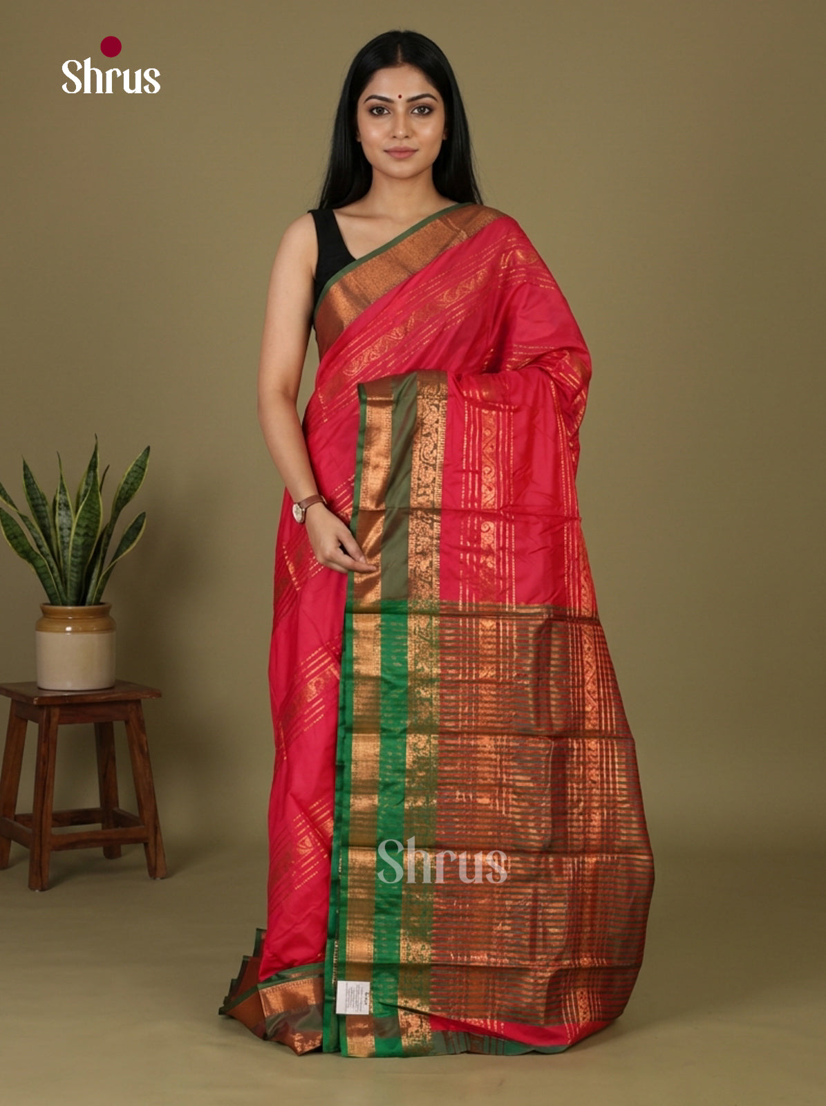 Semi Kanchipuram Saree - EI12128