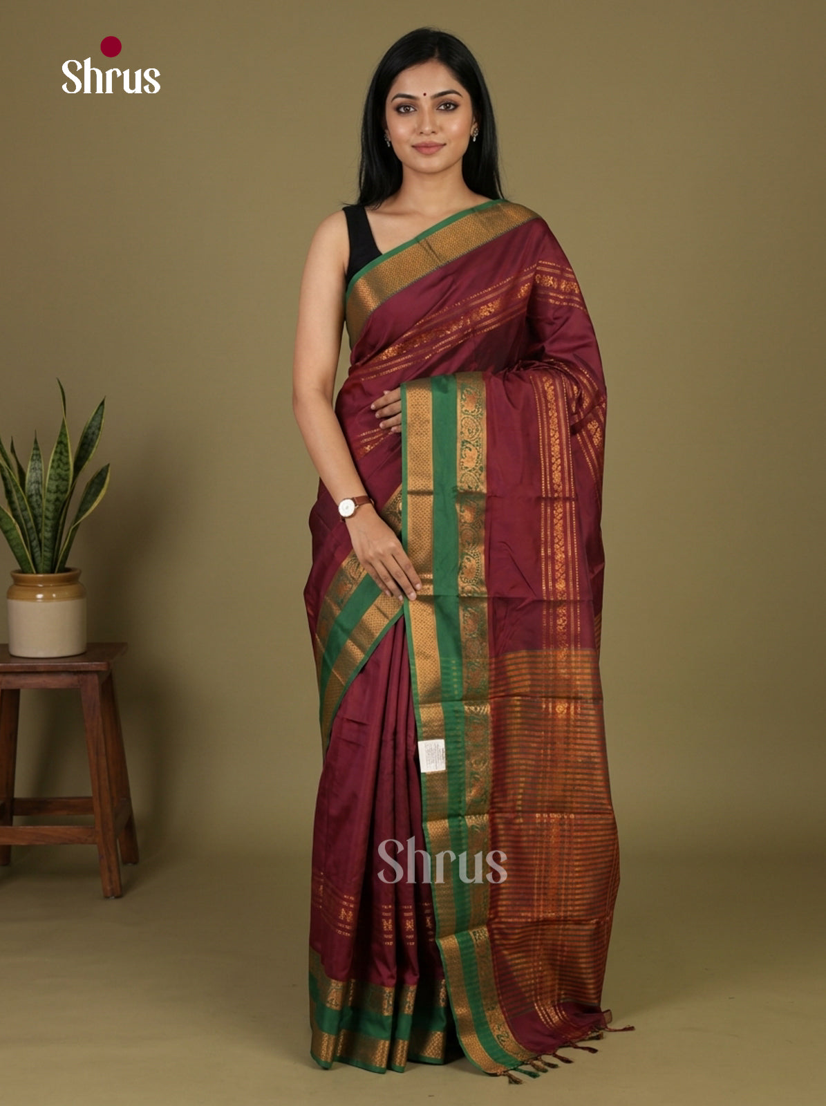 Semi Kanchipuram Saree - EI12129