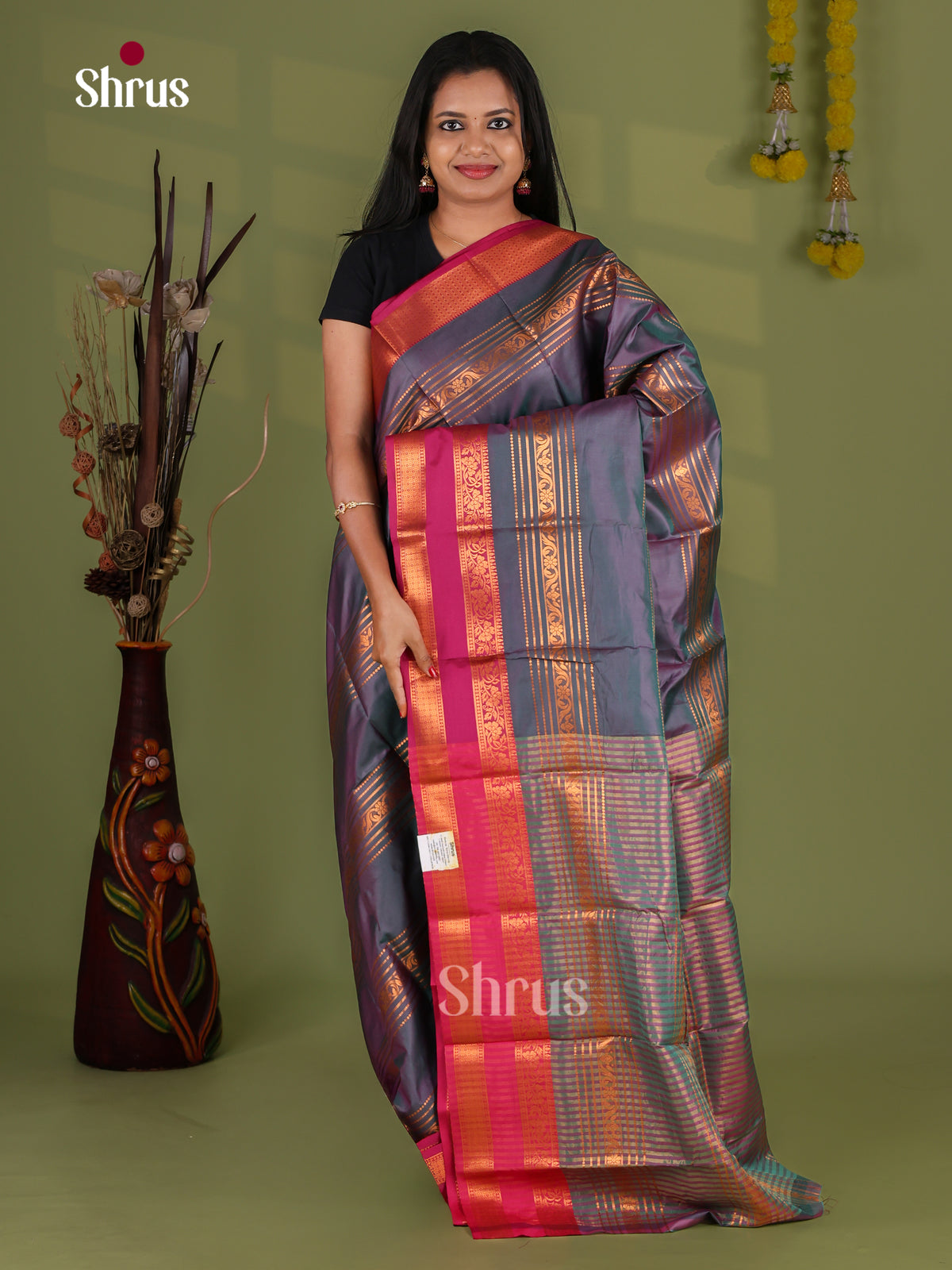 Semi Kanchipuram Saree - EI12142
