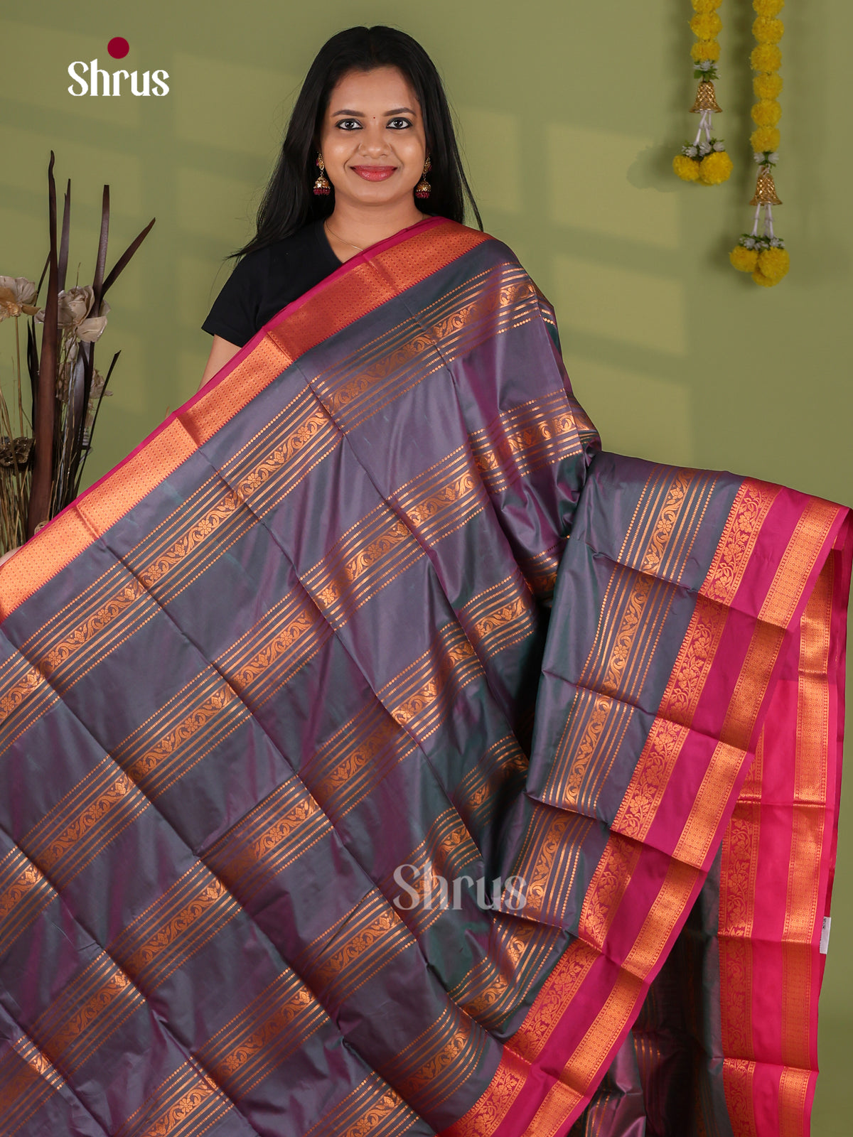 Semi Kanchipuram Saree - EI12142