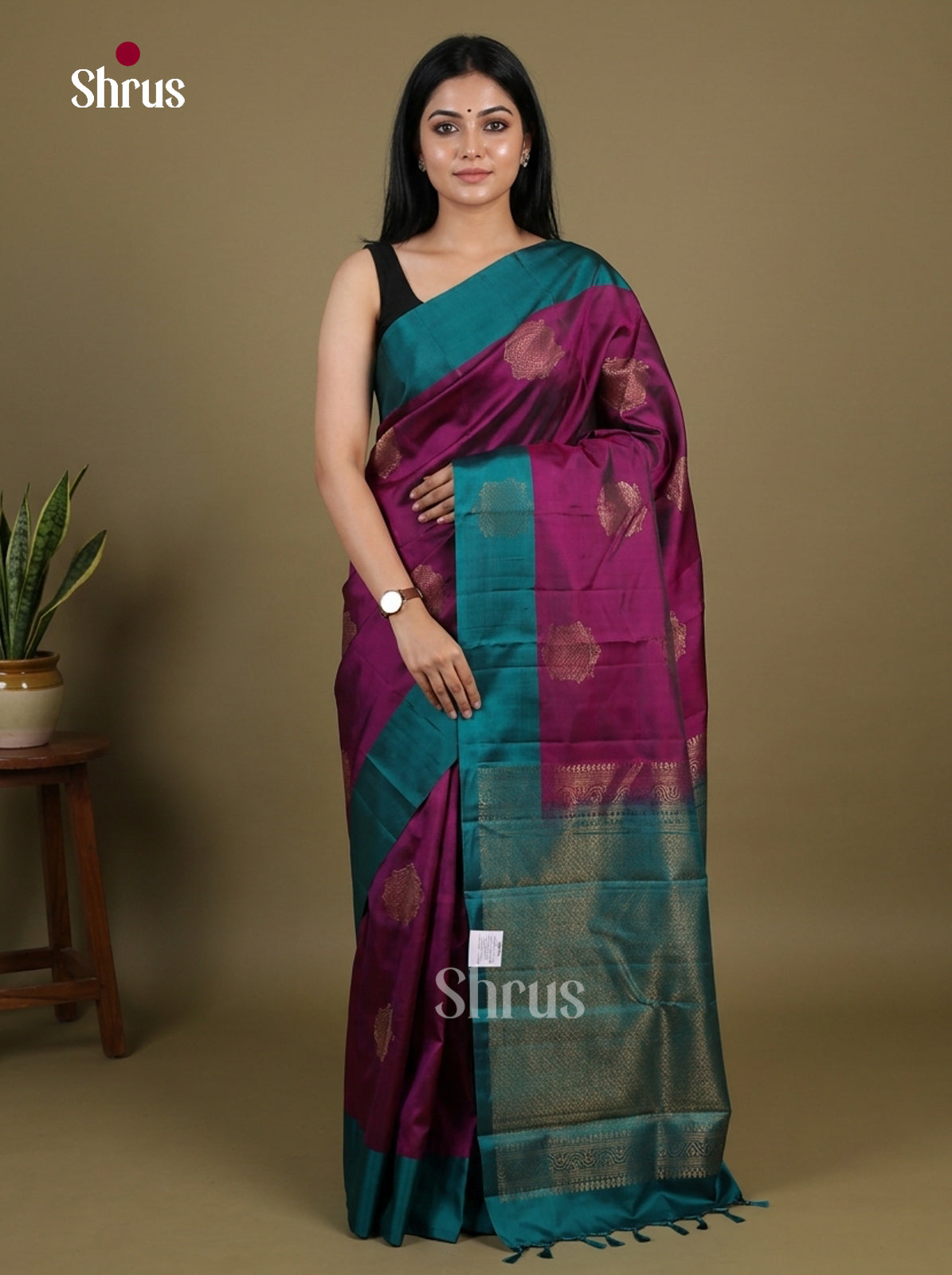 Softsilk-halfpure Saree - EI15110