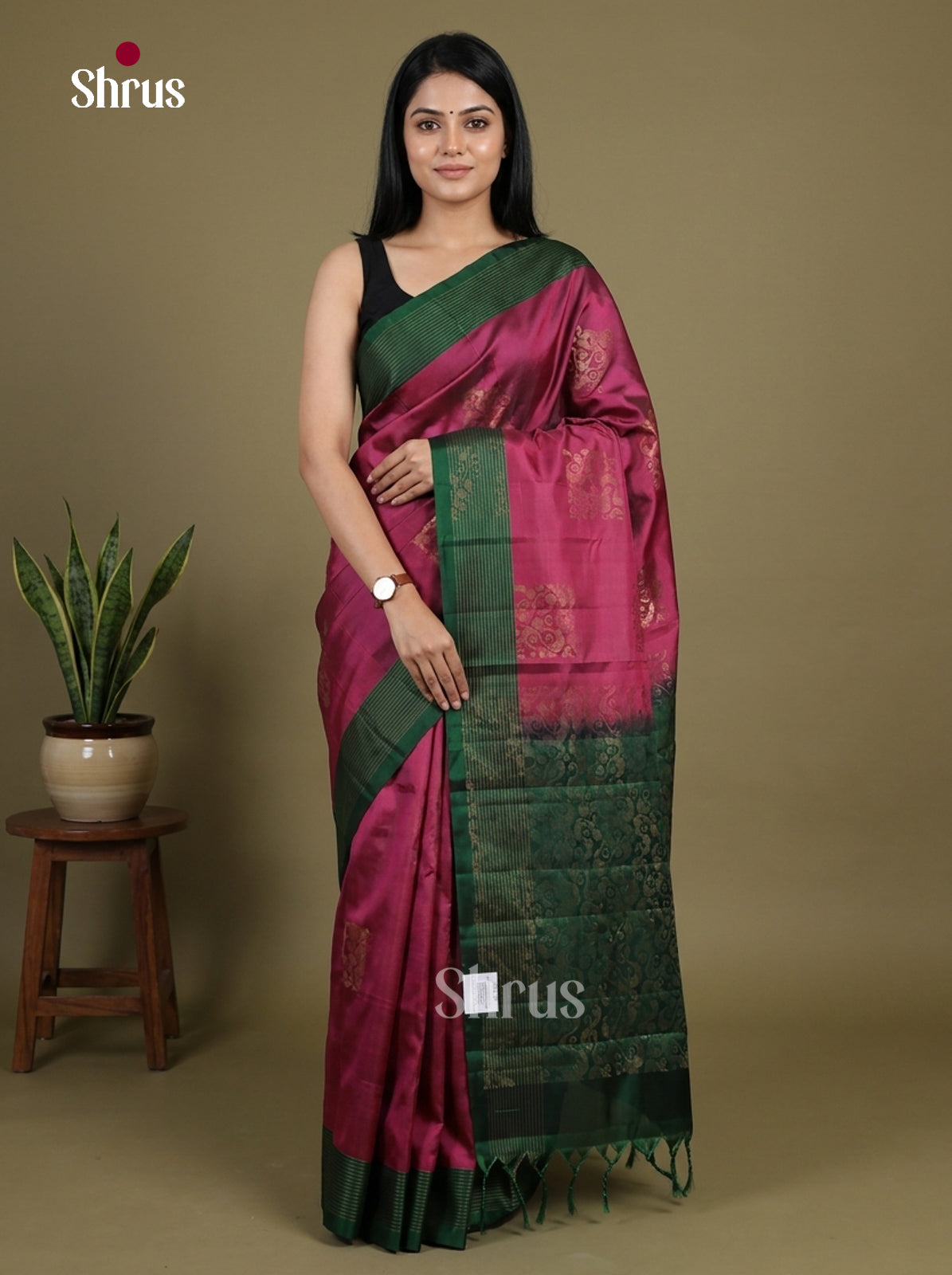 Softsilk-halfpure Saree - EI15120