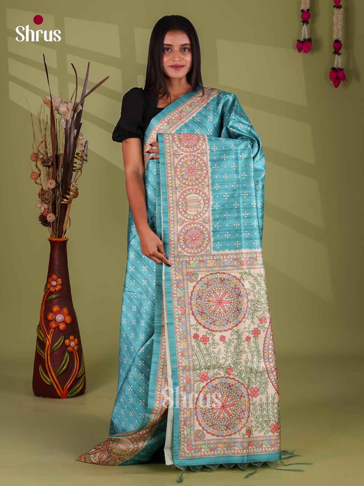 Printed Madhubani Saree - EI16715