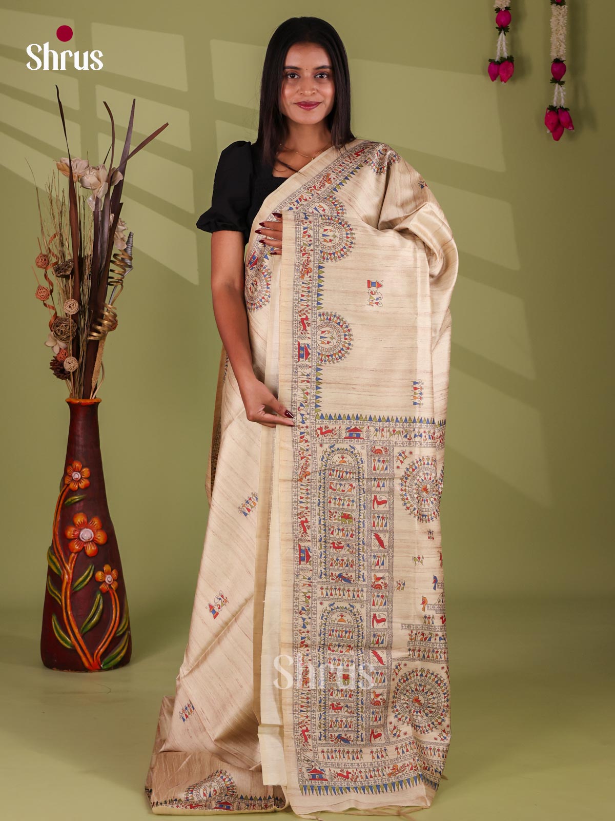 Printed Madhubani Saree - EI16726