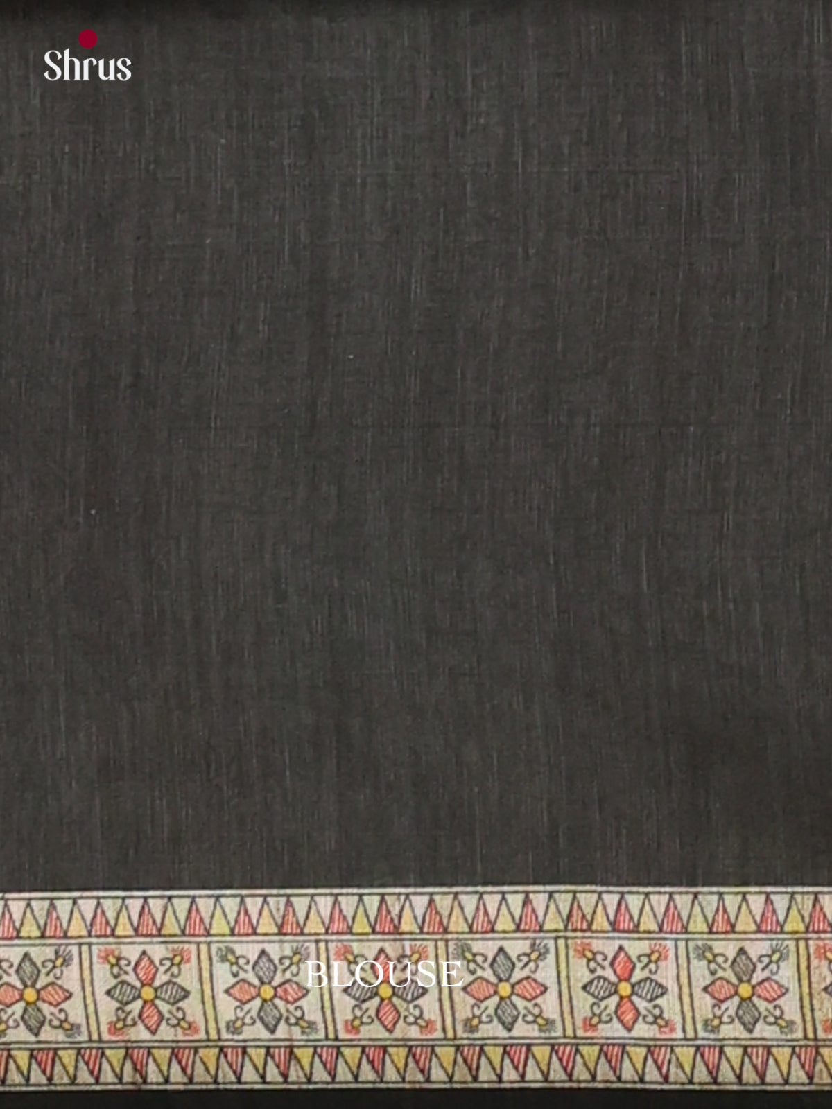 Black & Cream - Printed Madhubani Saree - Shop on Shrus.com