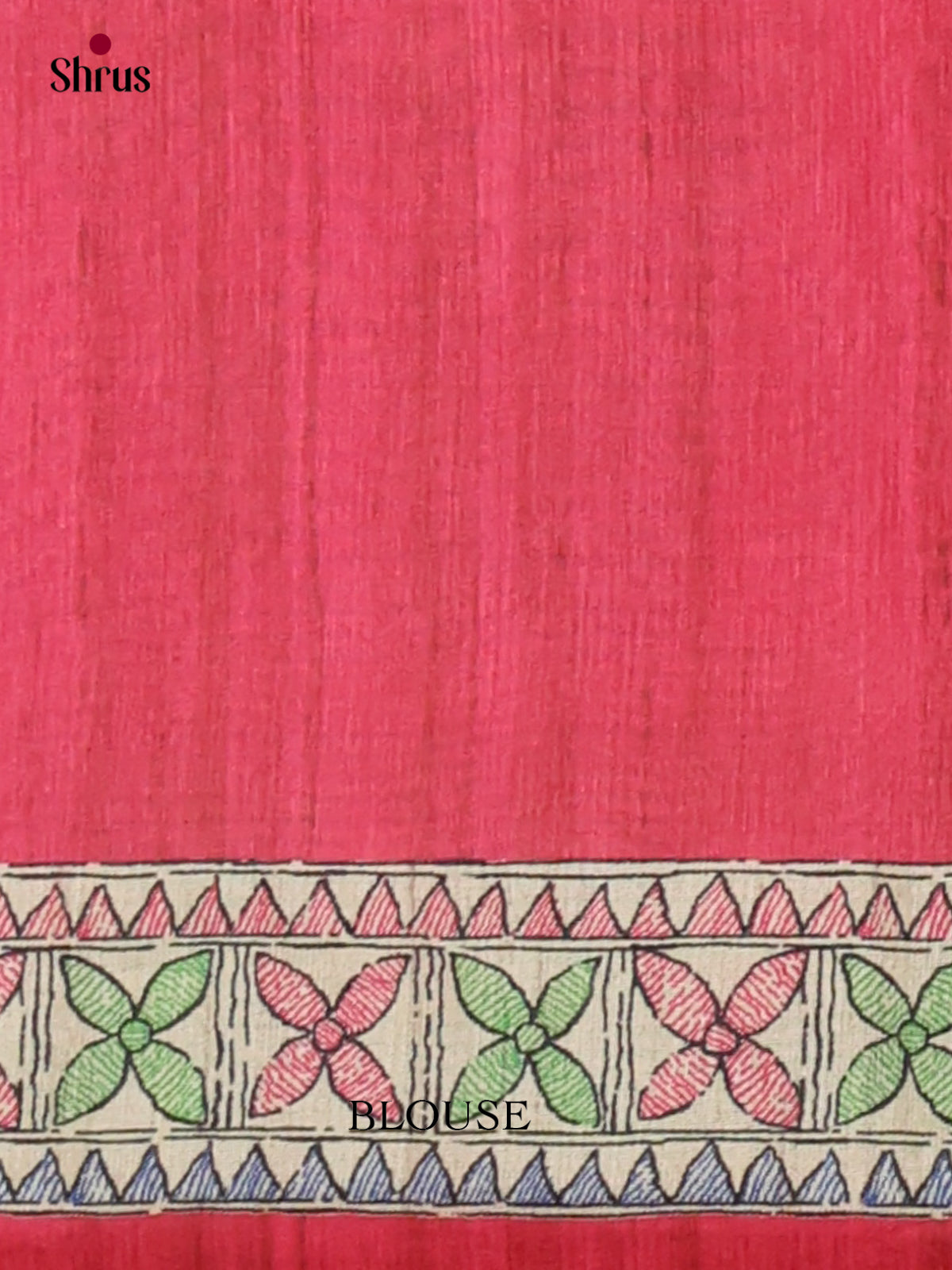Pink - Printed Madhubani Saree - EI16738 - Shop on Shrus.com