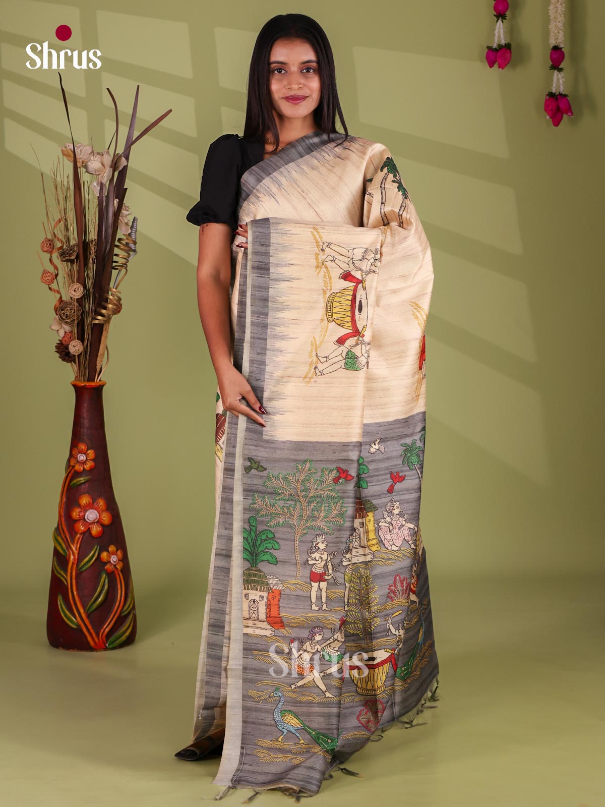 Printed Madhubani Saree - EI16789