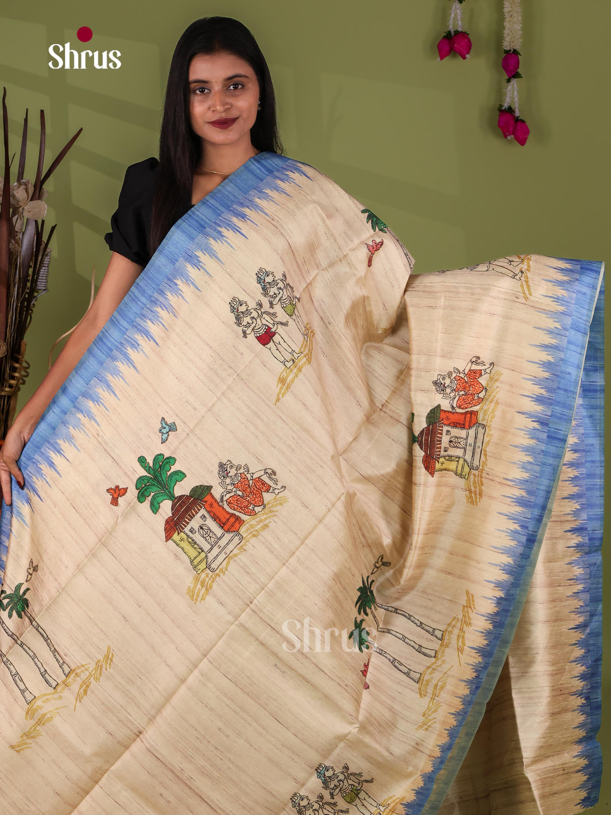 Printed Madhubani Saree - EI16792