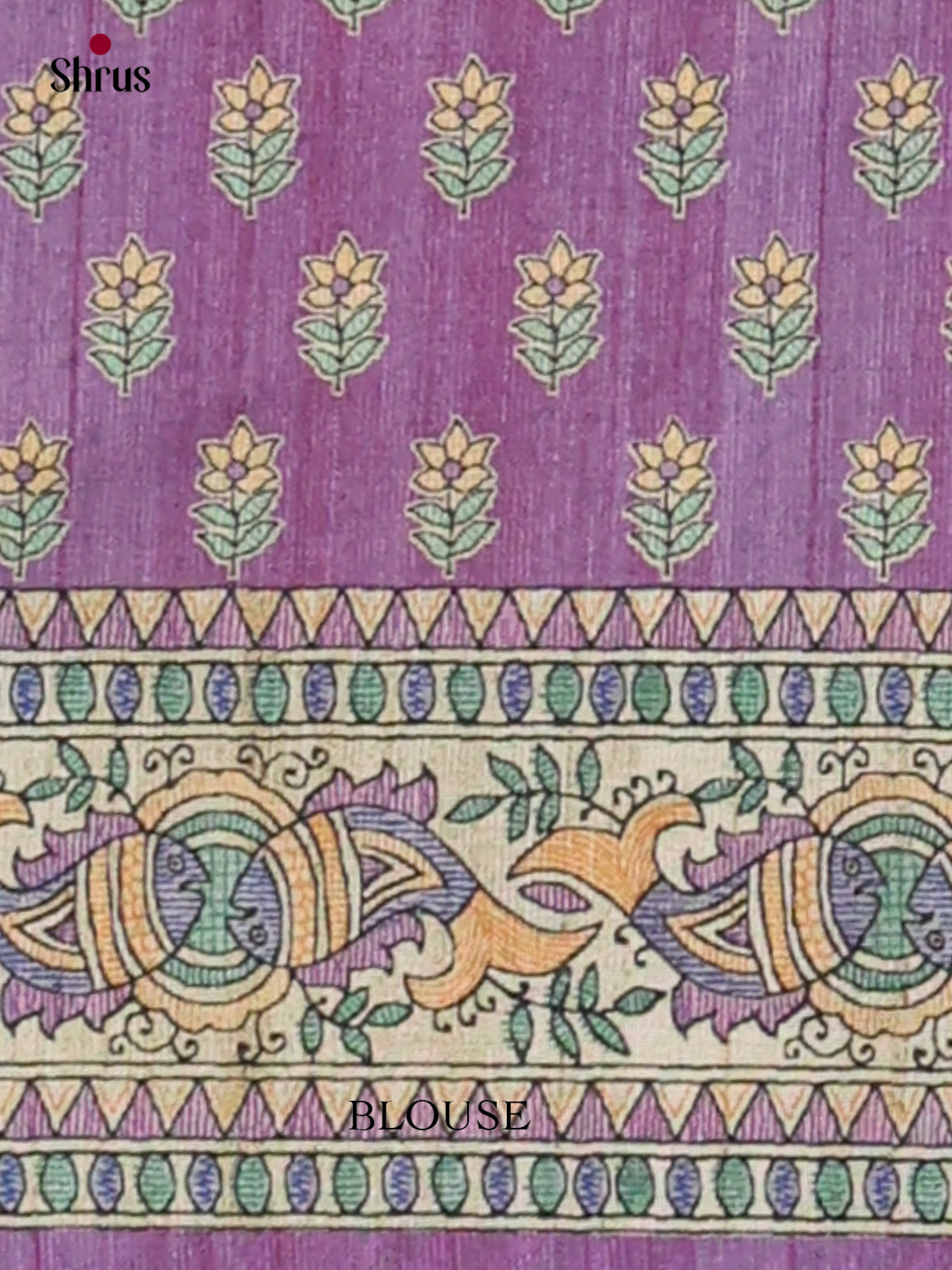 Printed Madhubani Saree - EI16797 - Shop on Shrus.com