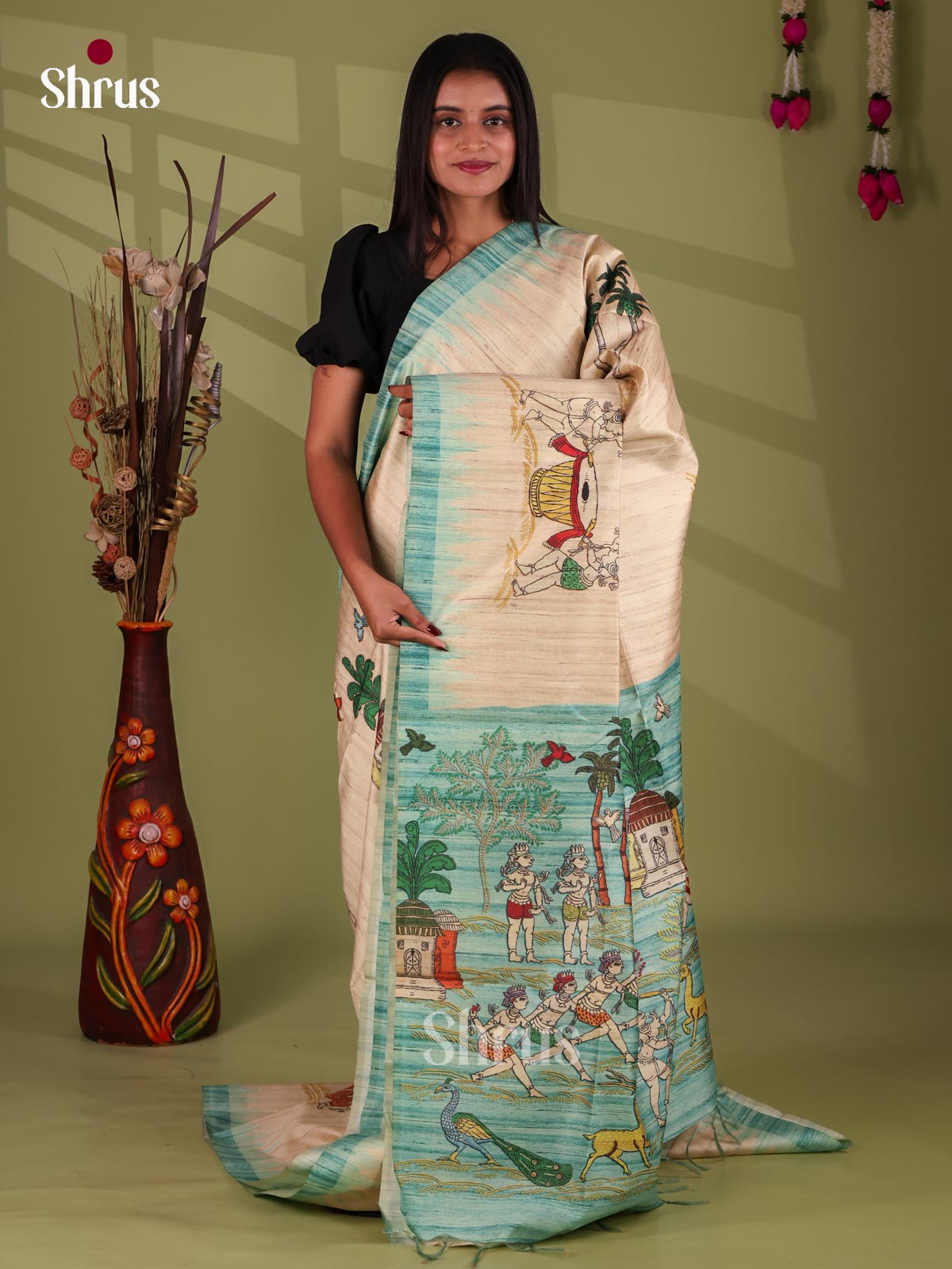Printed Madhubani Saree - EI16834