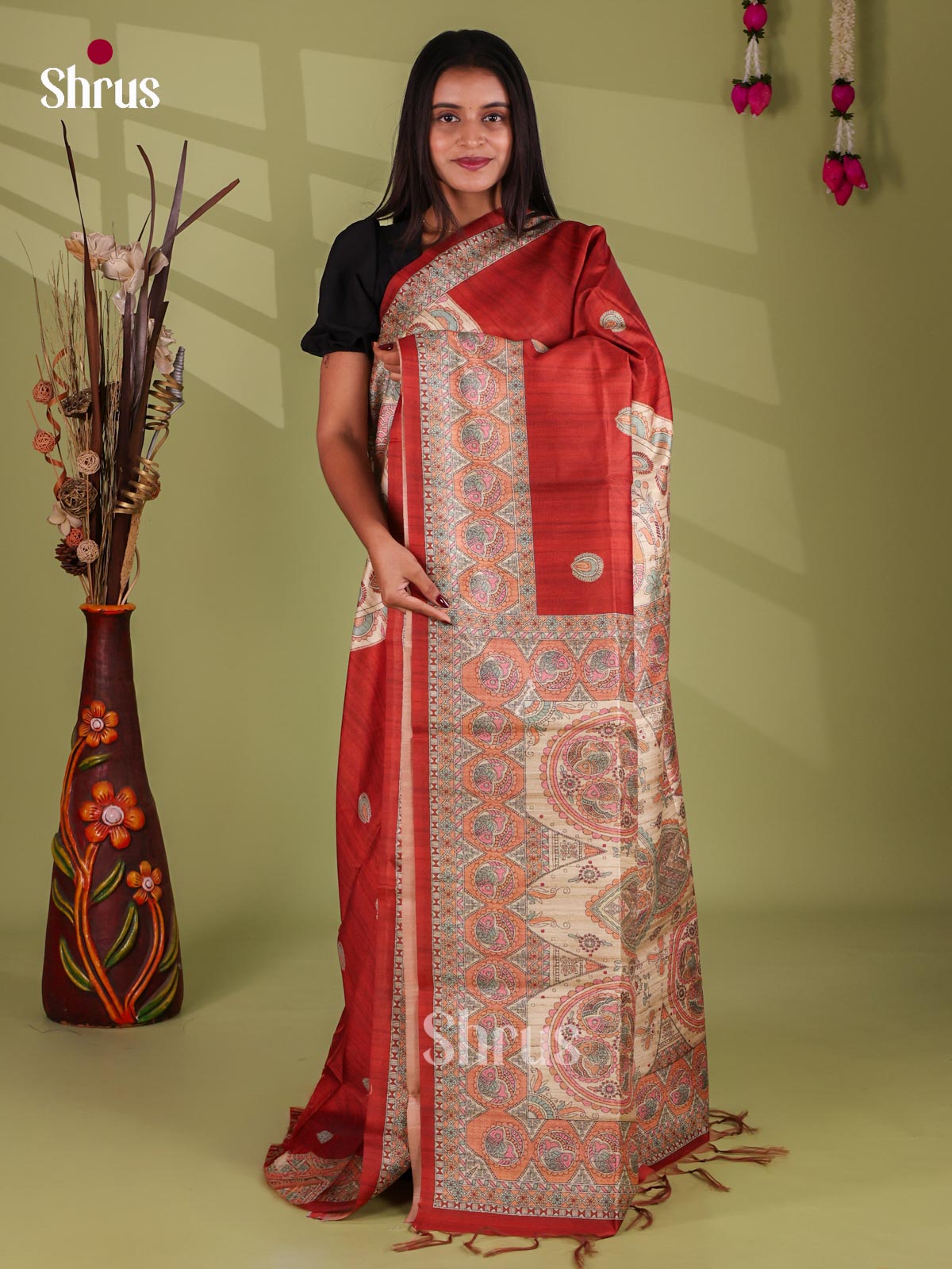 Printed Madhubani Saree - EI16835