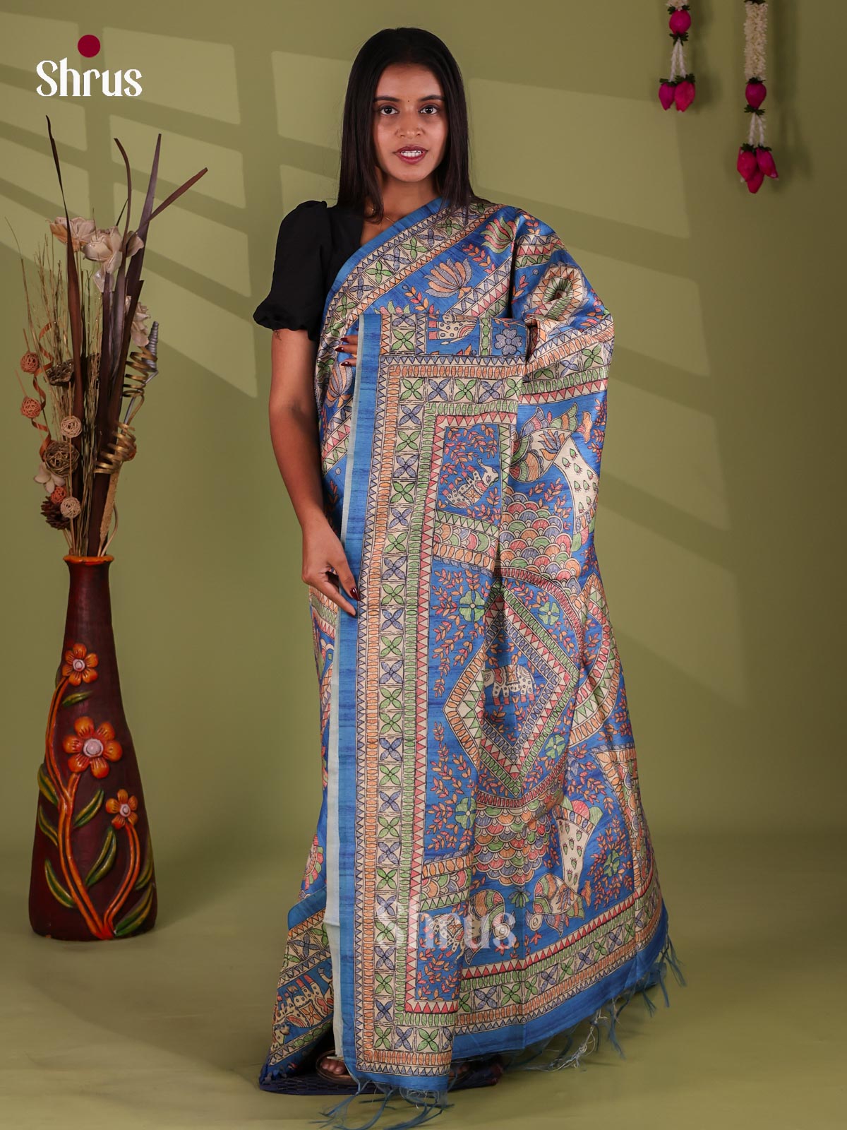 Printed Madhubani Saree - EI16845