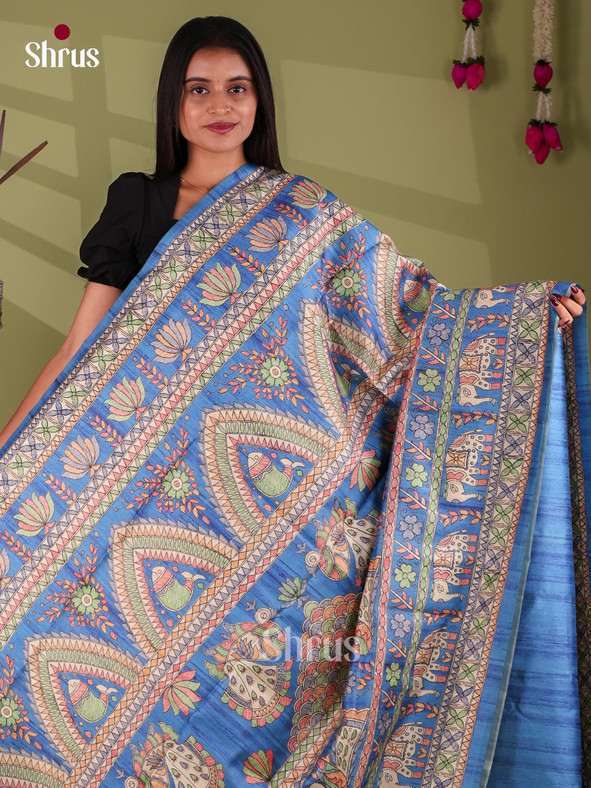 Printed Madhubani Saree - EI16845