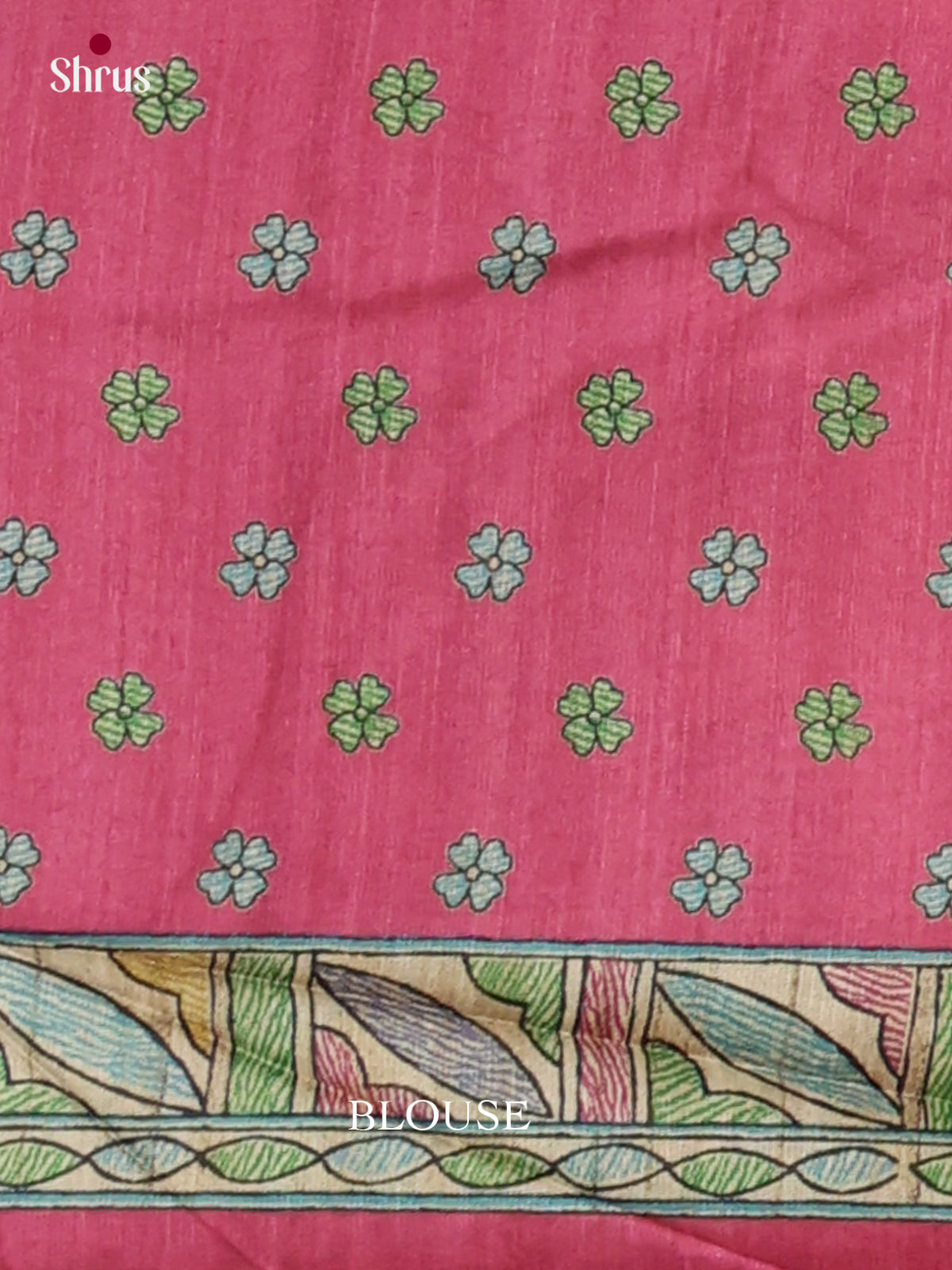Maroon & Cream - Printed Madhubani Saree - Shop on Shrus.com