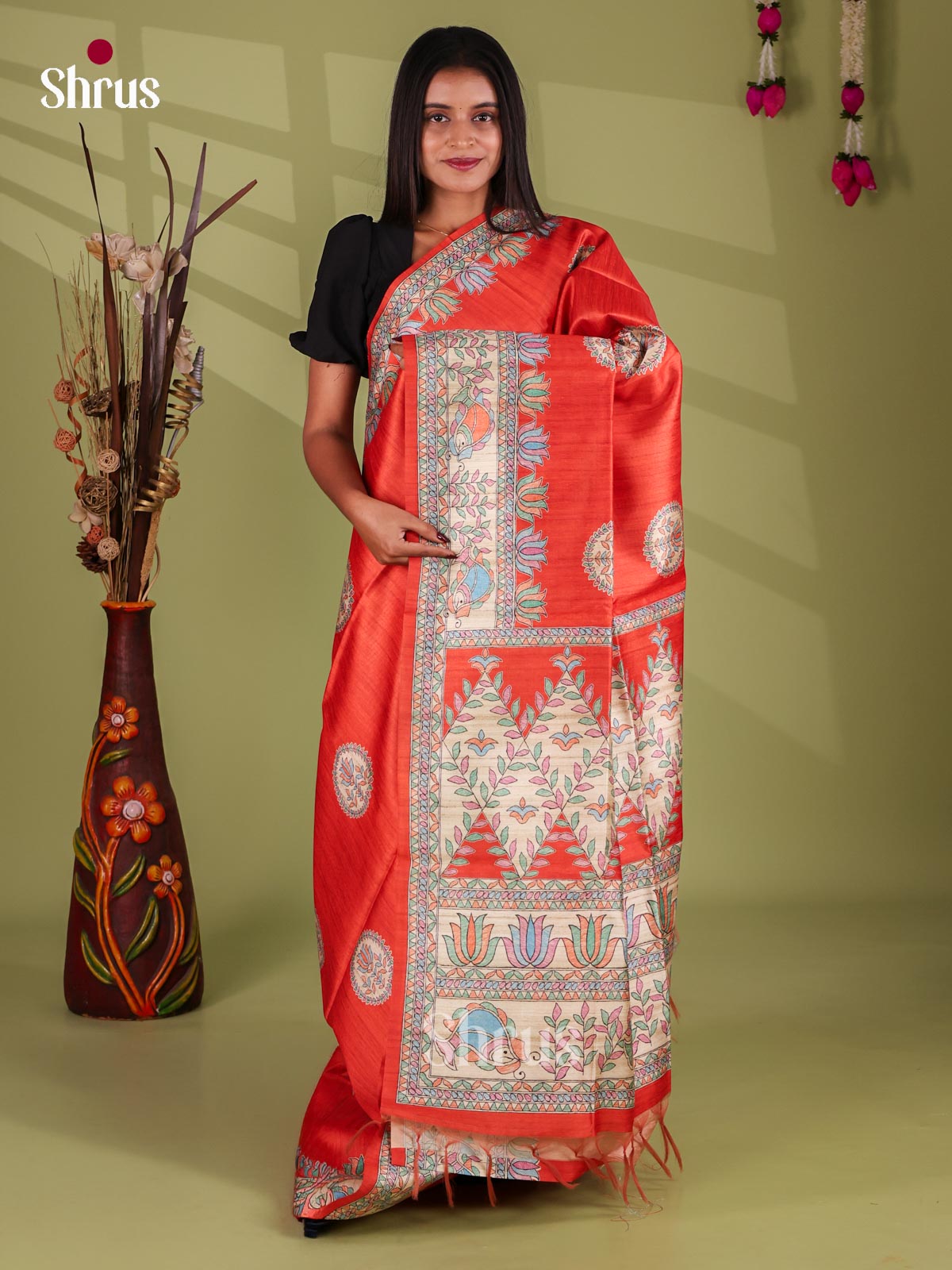 Printed Madhubani Saree - EI16912