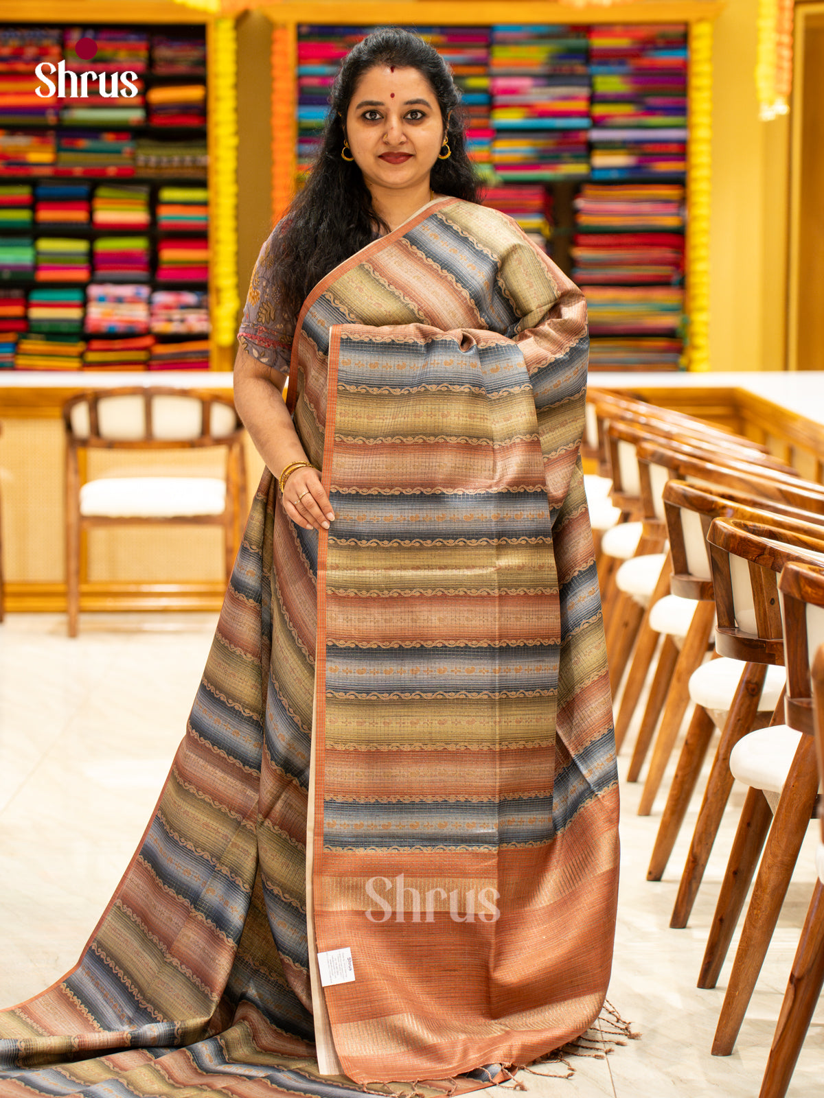 Printed Semi Tussar Saree - EI17001