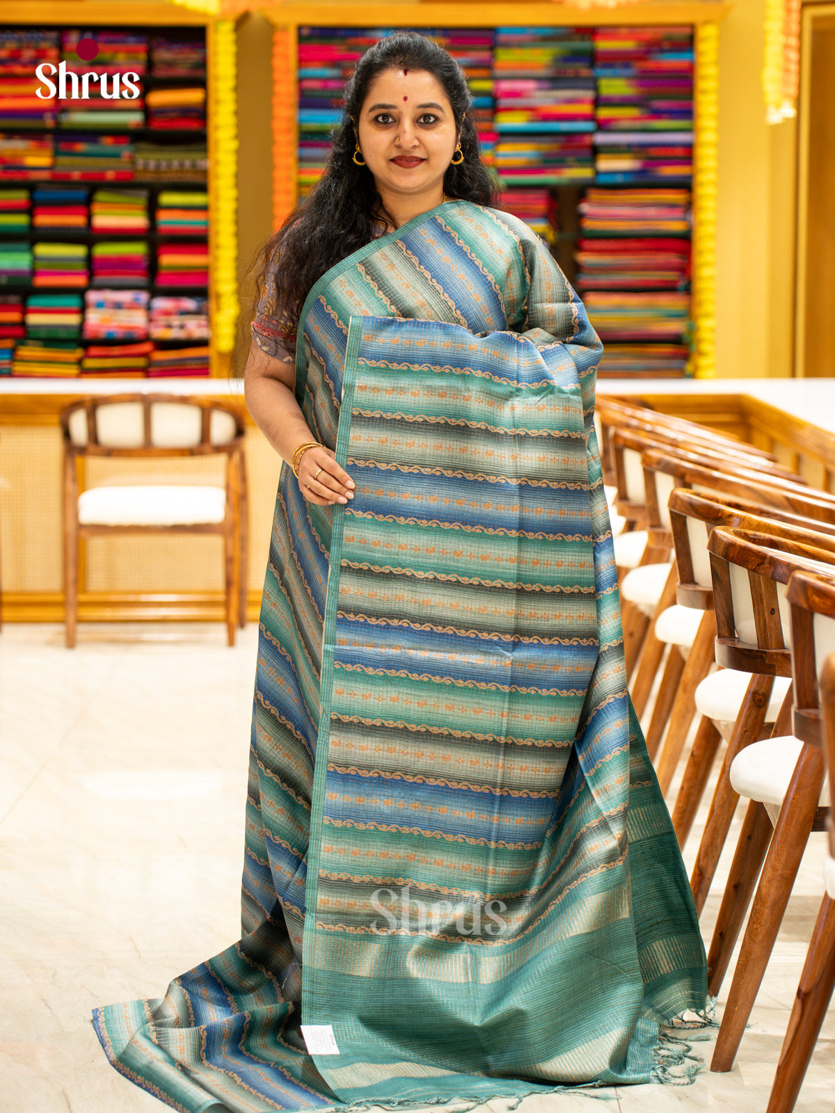 Printed Semi Tussar Saree - EI17003