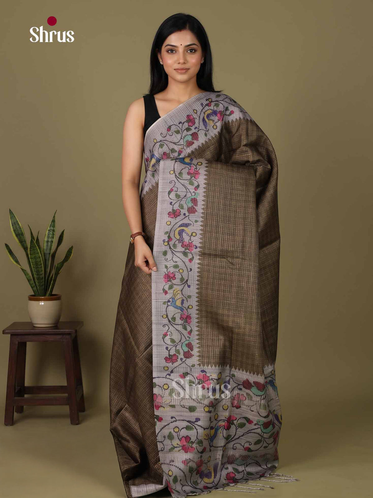 Printed Semi Tussar Saree - EI17012