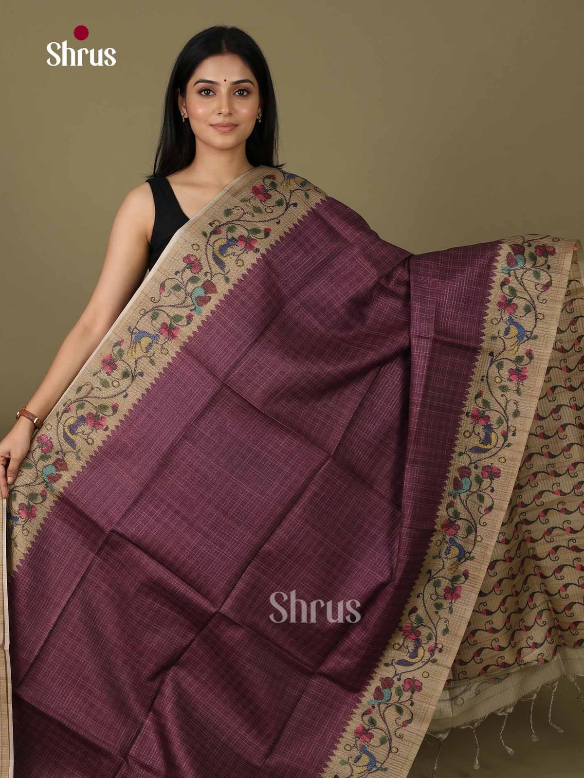 Printed Semi Tussar Saree - EI17021