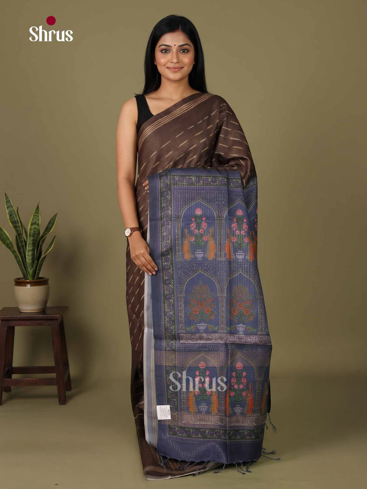 Printed Semi Tussar Saree - EI17025